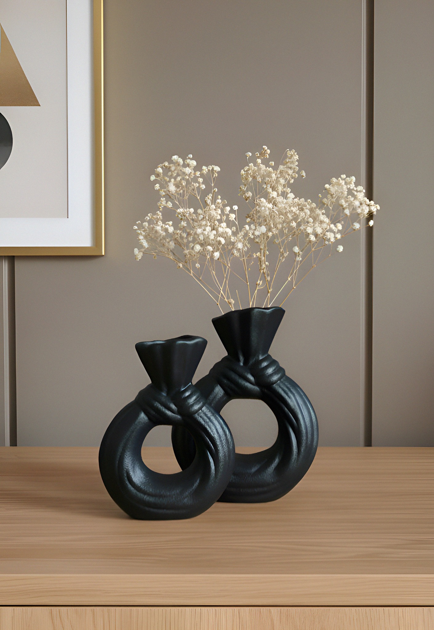 Lamsa déco Facebook ad: بدّل ديكور دارك بفازات راقية + plantes séchées…