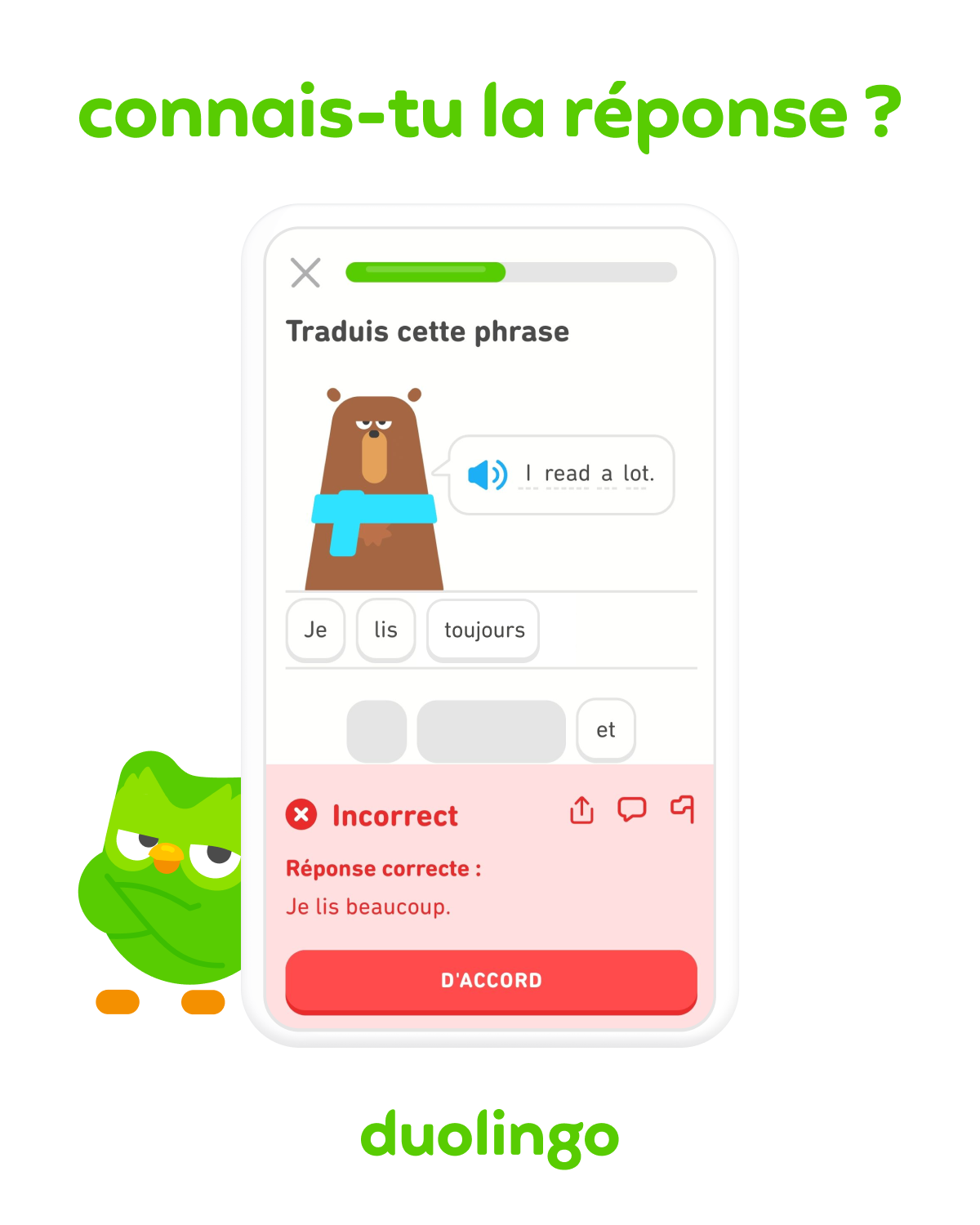 Duolingo Facebook ad