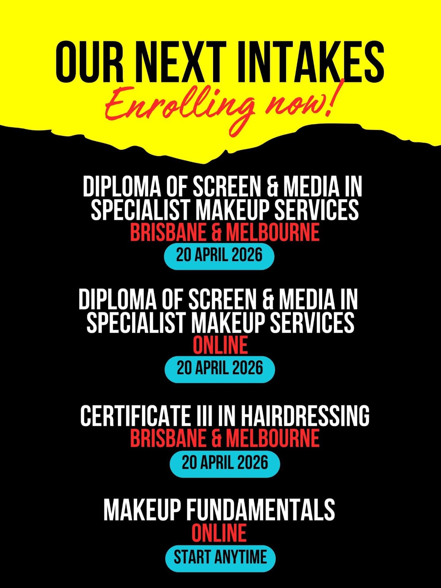 The Australian Academy of Cinemagraphic Makeup RTO: 31527 Facebook ad