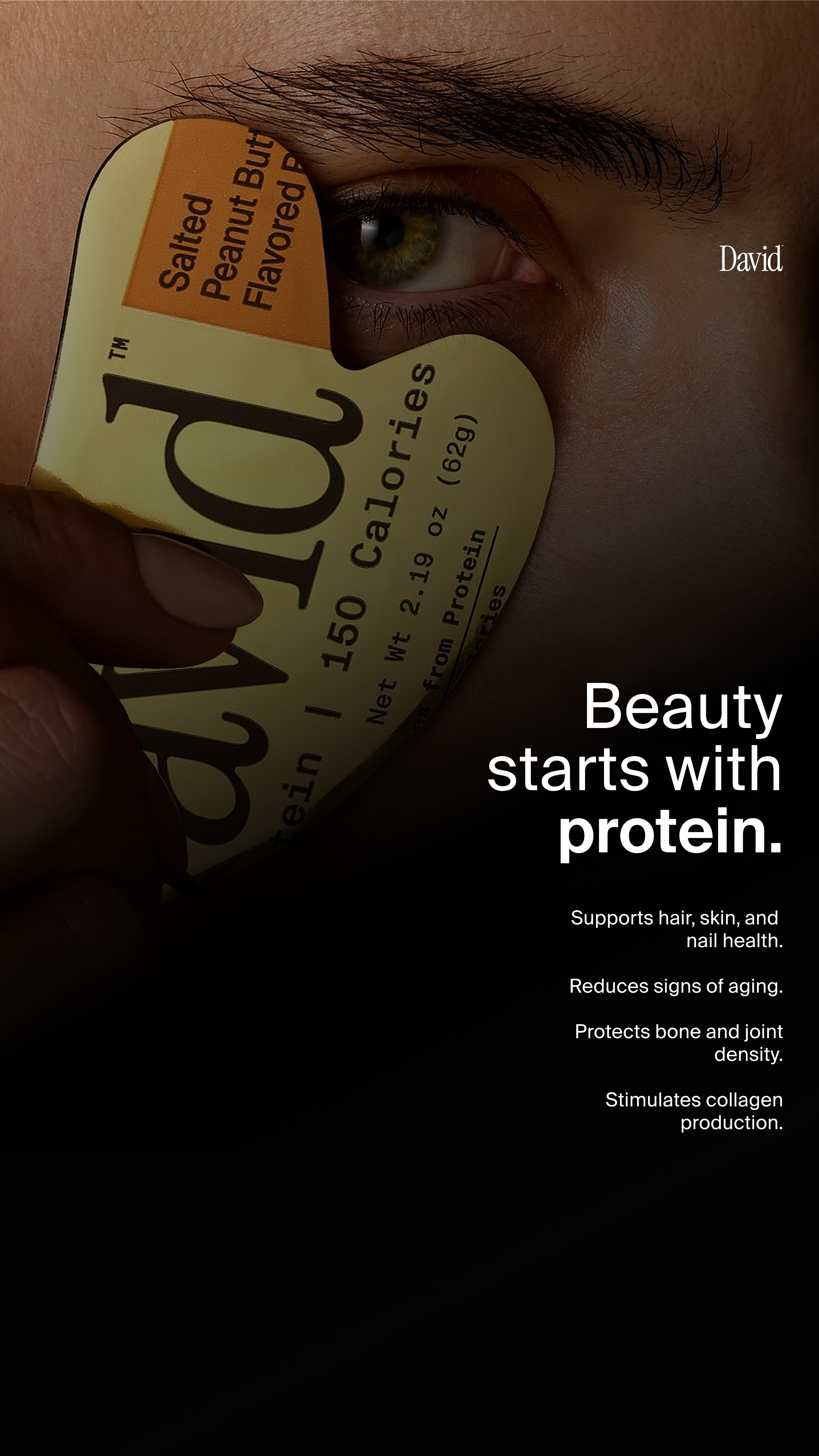 David Protein Facebook ad