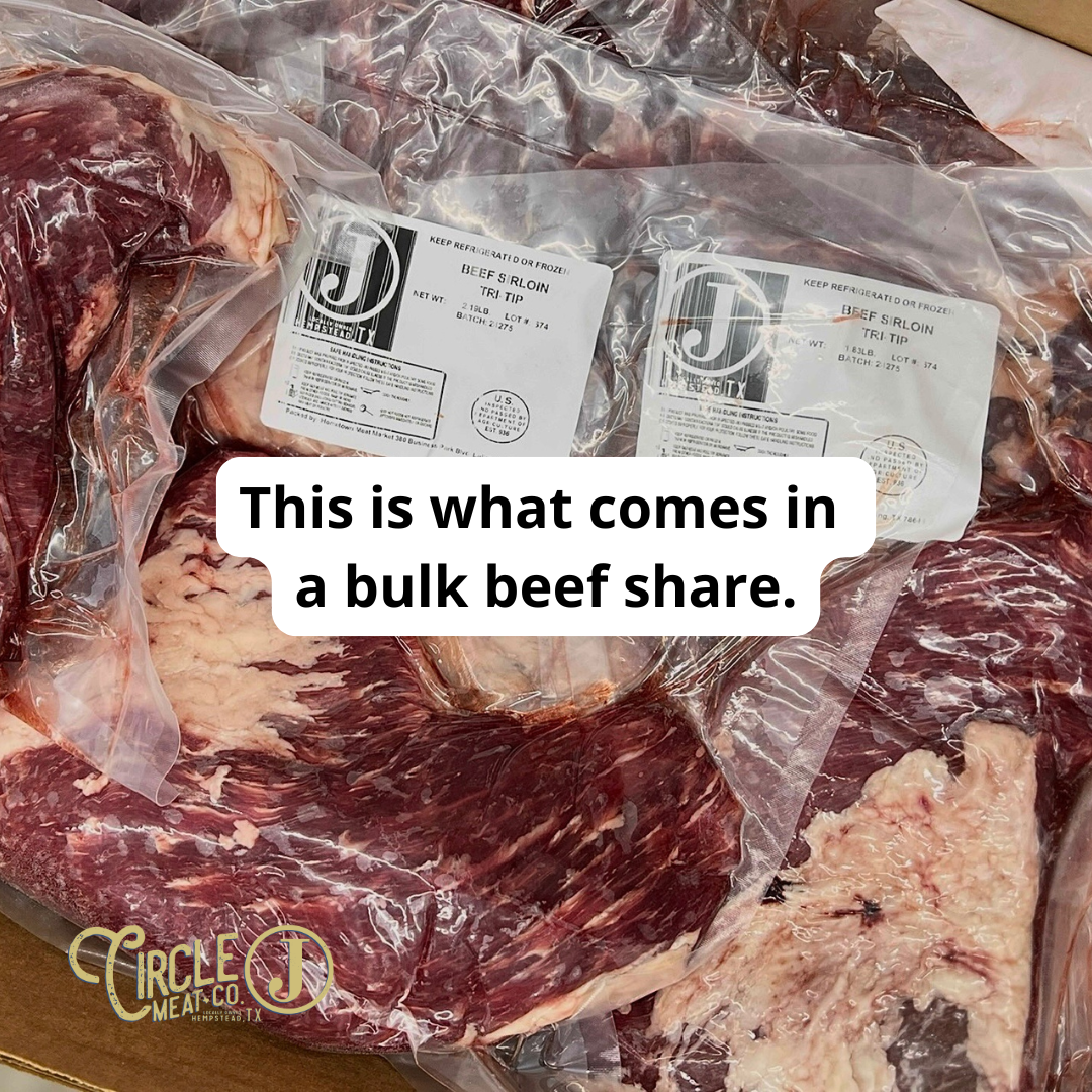 Circle J Meat Facebook ad: Most people don't buy beef in bulk because…