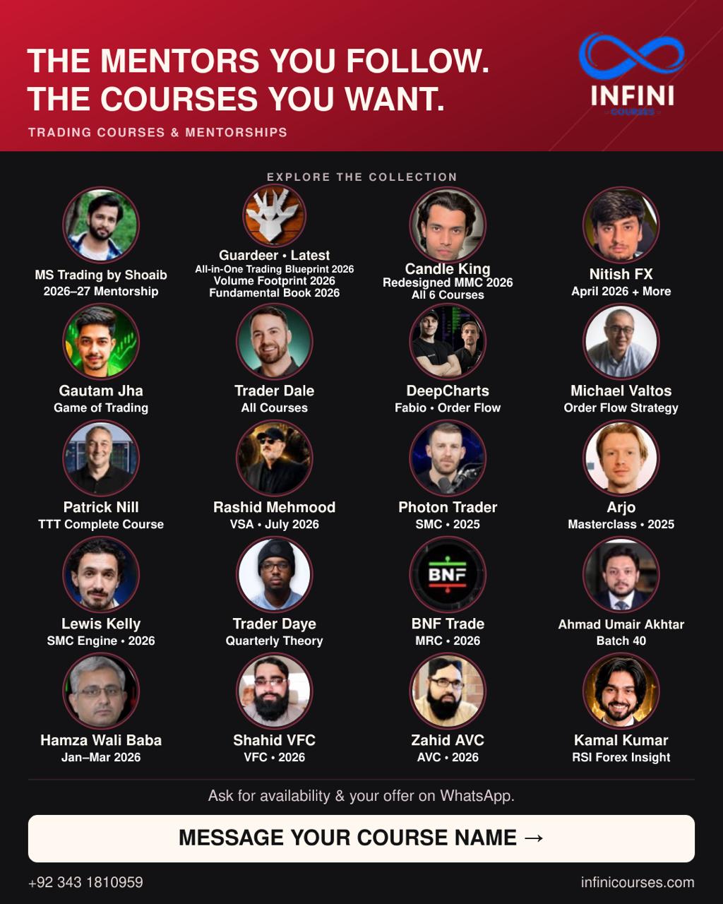 Infini Courses Facebook ad: Your Next Trading Course Starts Here