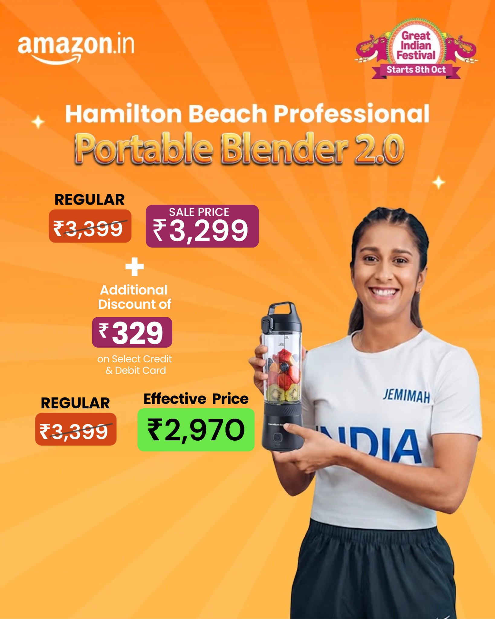 Hamilton Beach India Facebook ad: Amazon Great Indian Festival is Here!