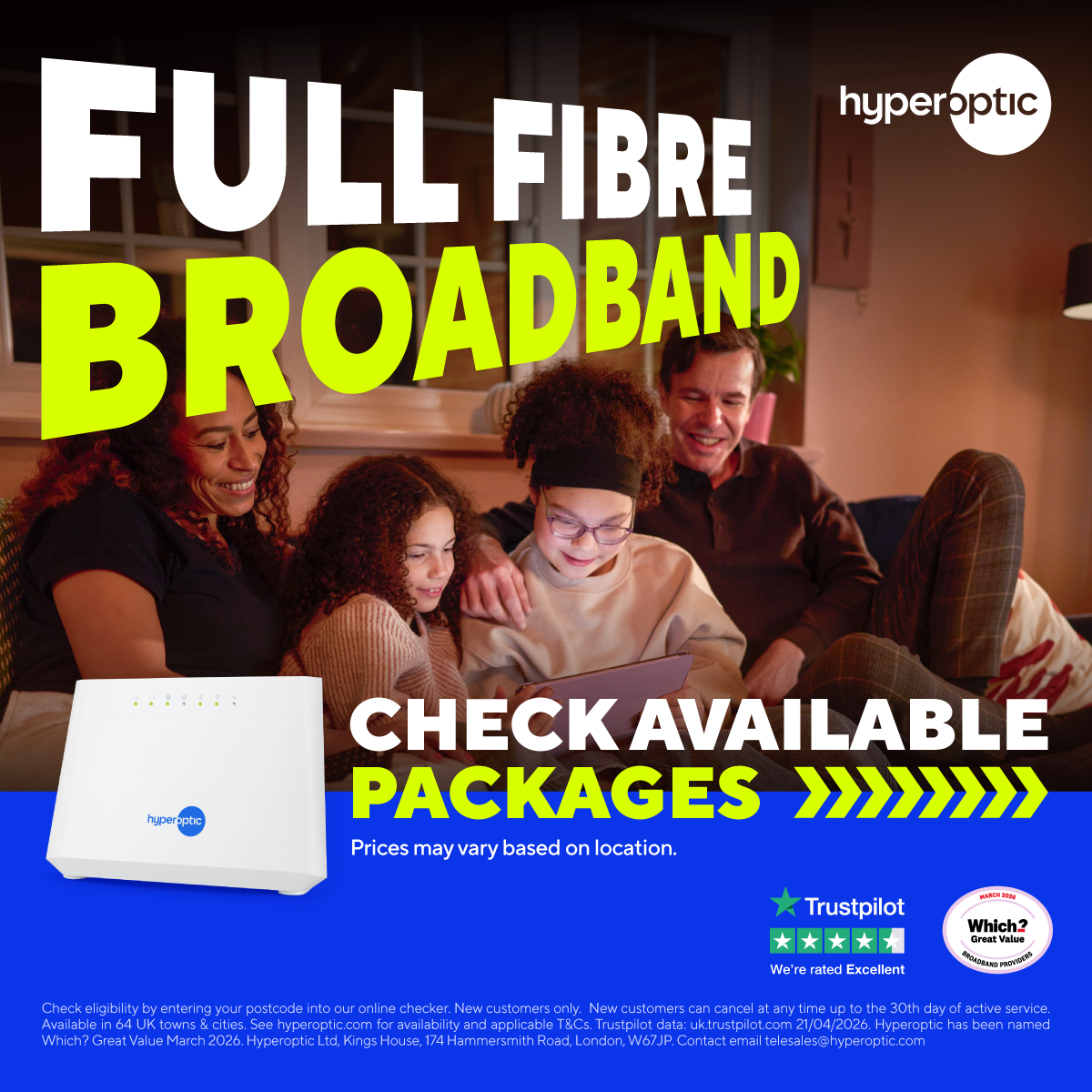 Hyperoptic Facebook ad