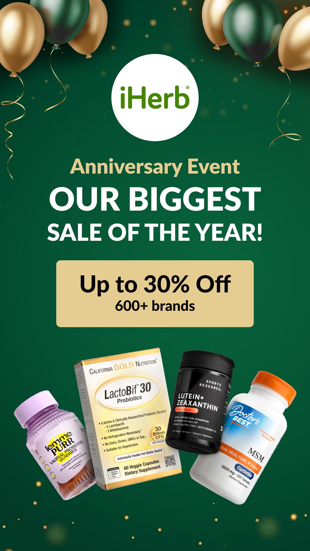 iHerb Facebook ad: Use Code NEW25 at Checkout.