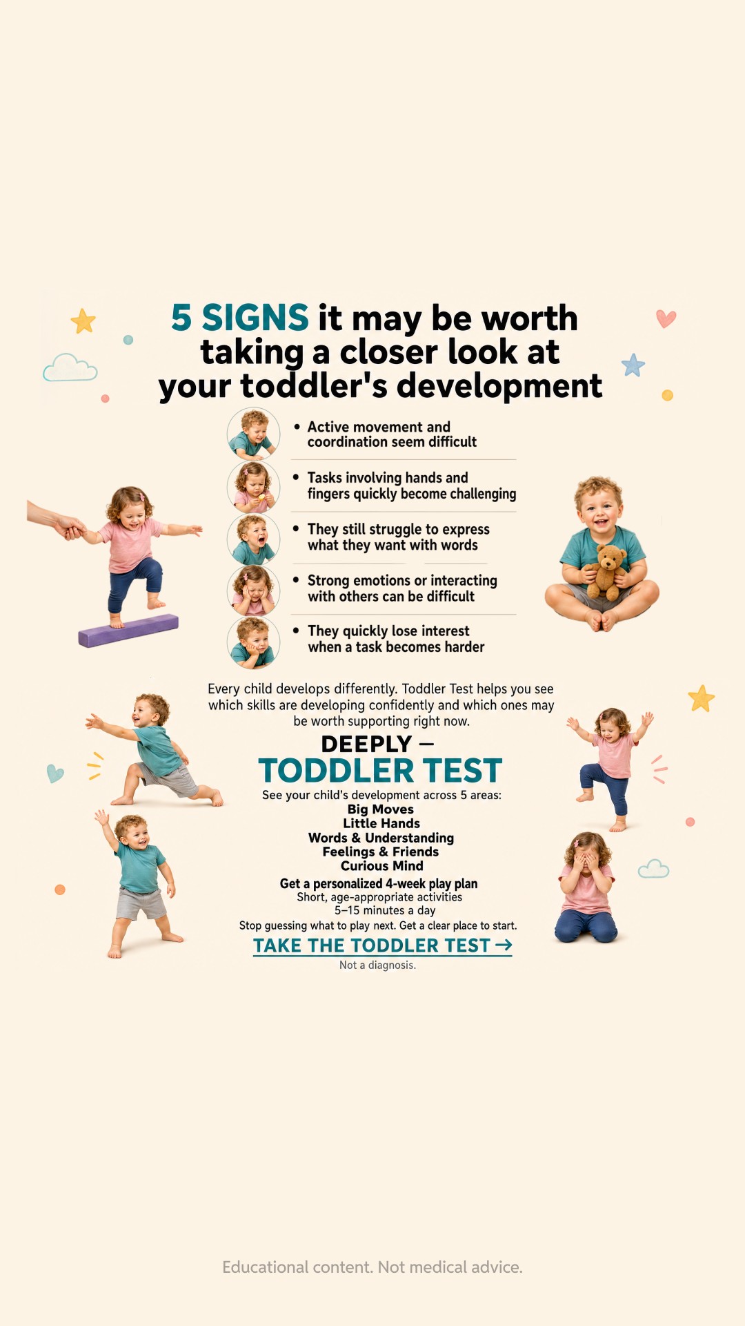 Gentle Toddler Parenting Facebook ad: Is your child developing on track?