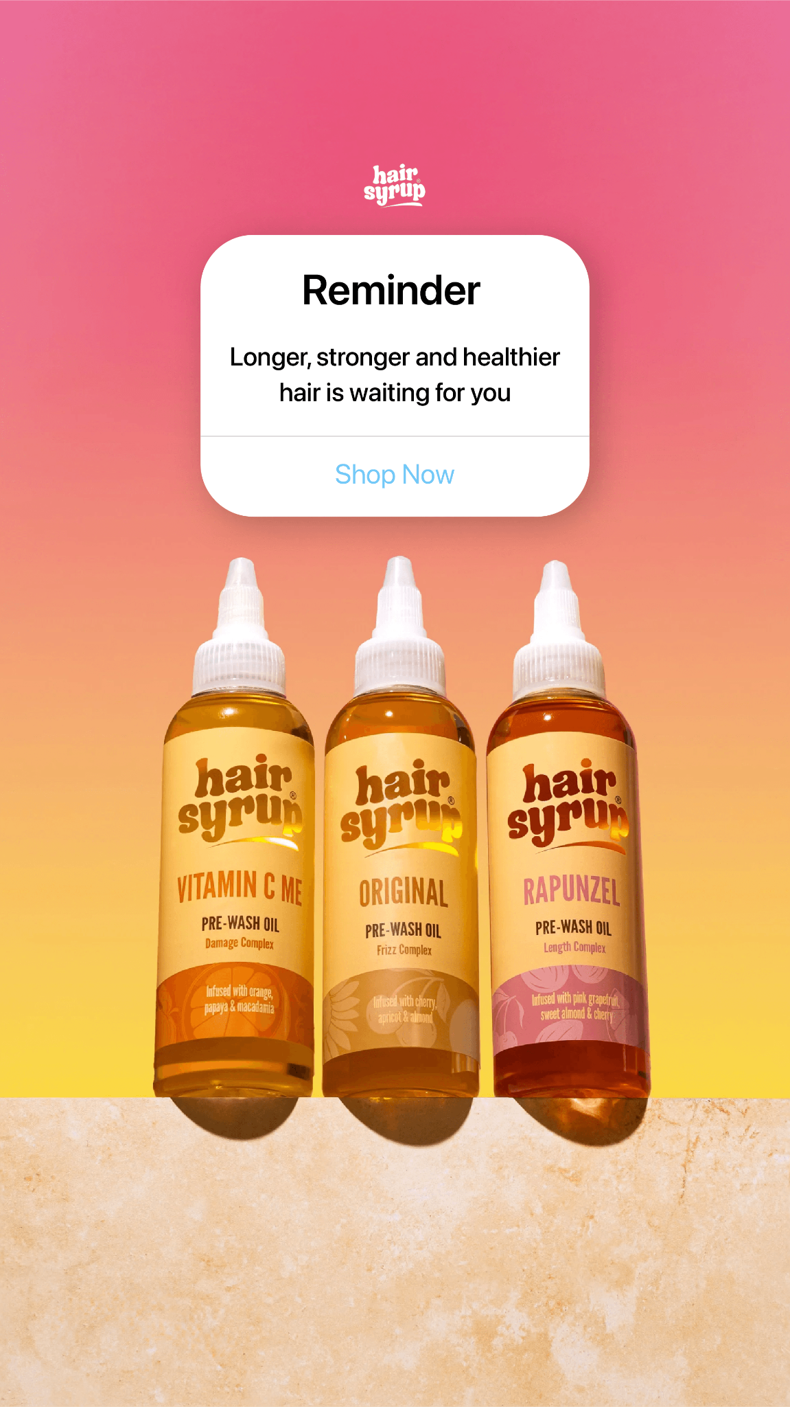 Hair Syrup Facebook ad