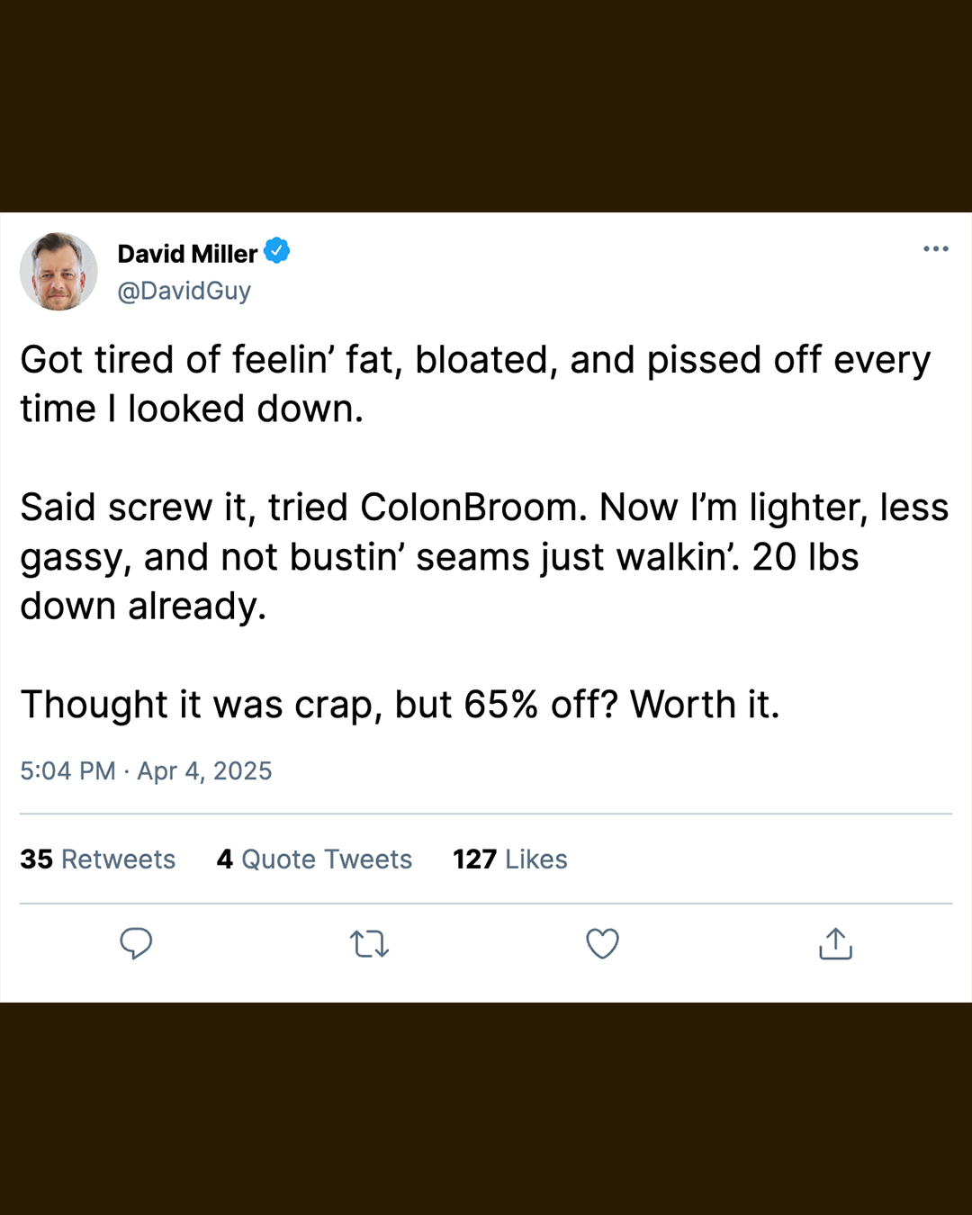 ColonBroom Facebook ad