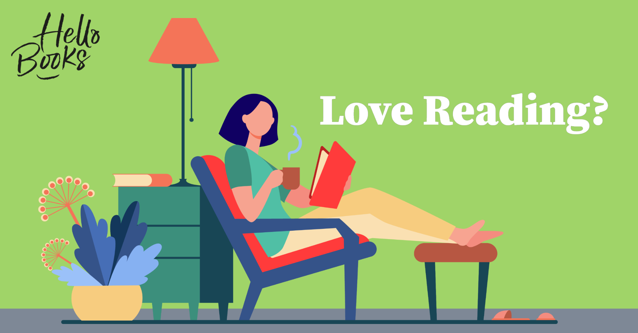 Hello Books Facebook ad: Free books, forever.