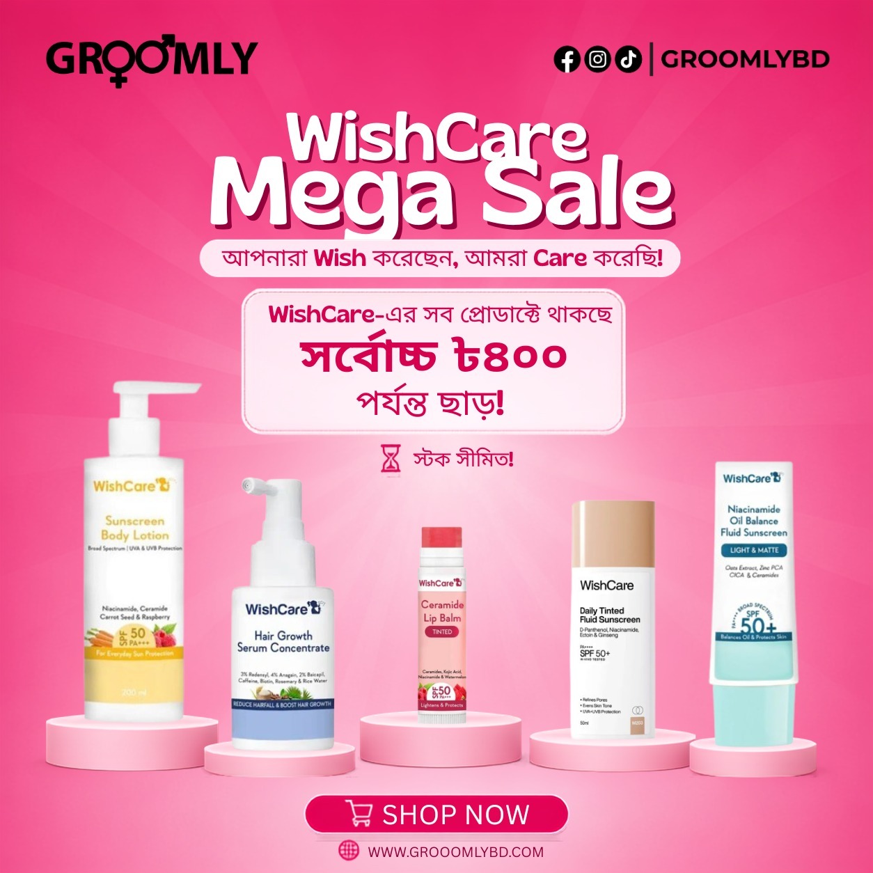 Groomly Facebook ad: Chat with us
