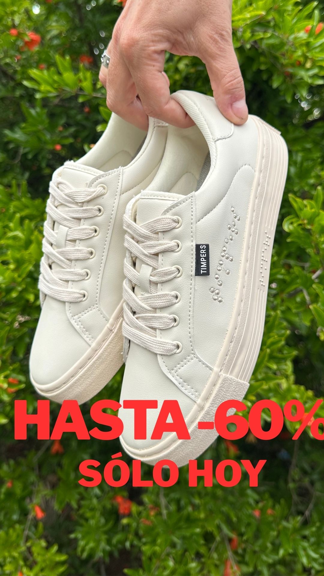 Timpers Brand Facebook ad: Más de 100.000 zapatillas vendidas, 4,9/5