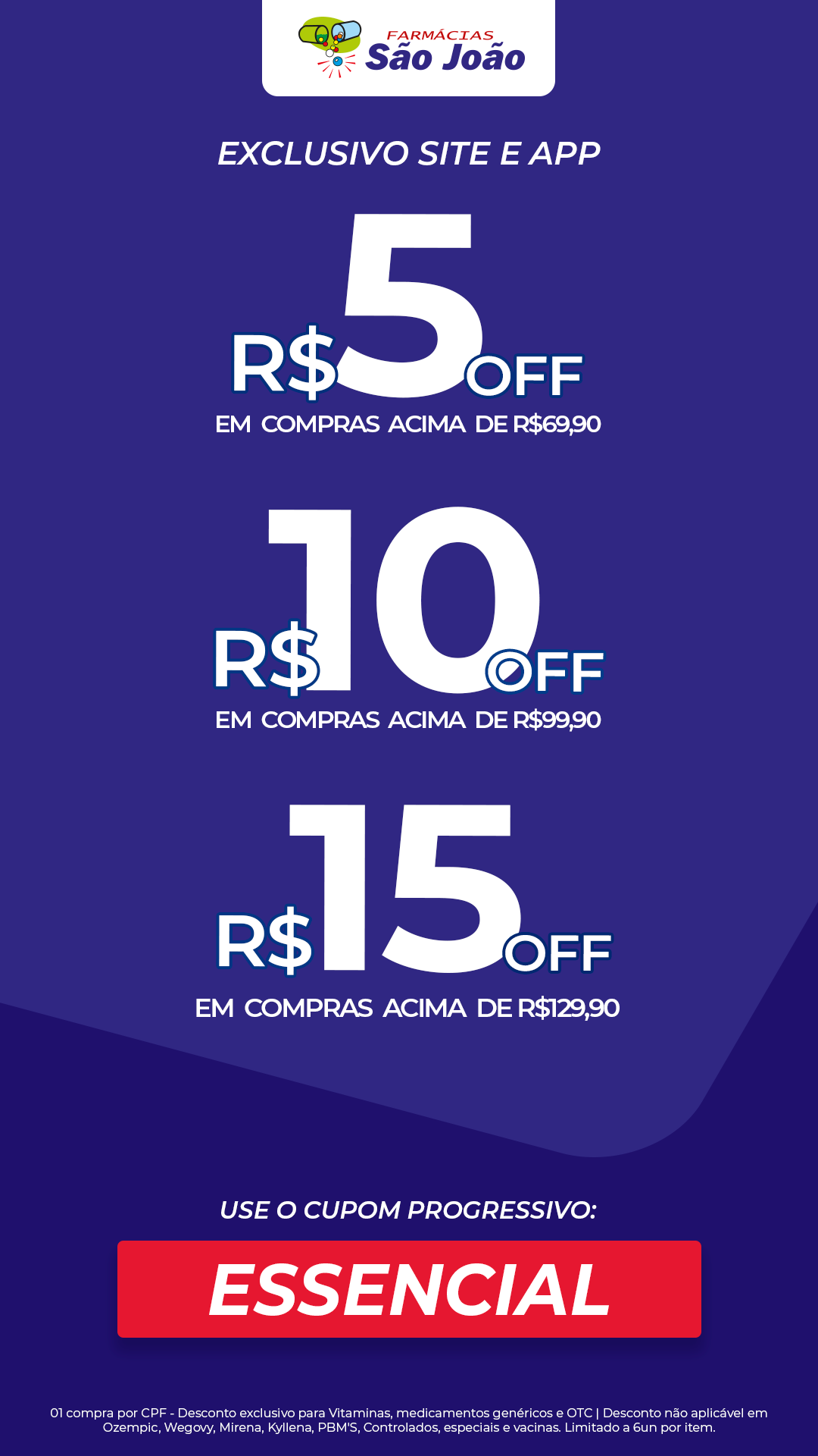 Farmácias São João Facebook ad from May 10, 2026