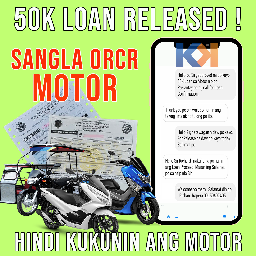 MotoLoan - Sangla ORCR Motor Facebook ad: LOAN RELEASED - SANGLA ORCR MOTOR