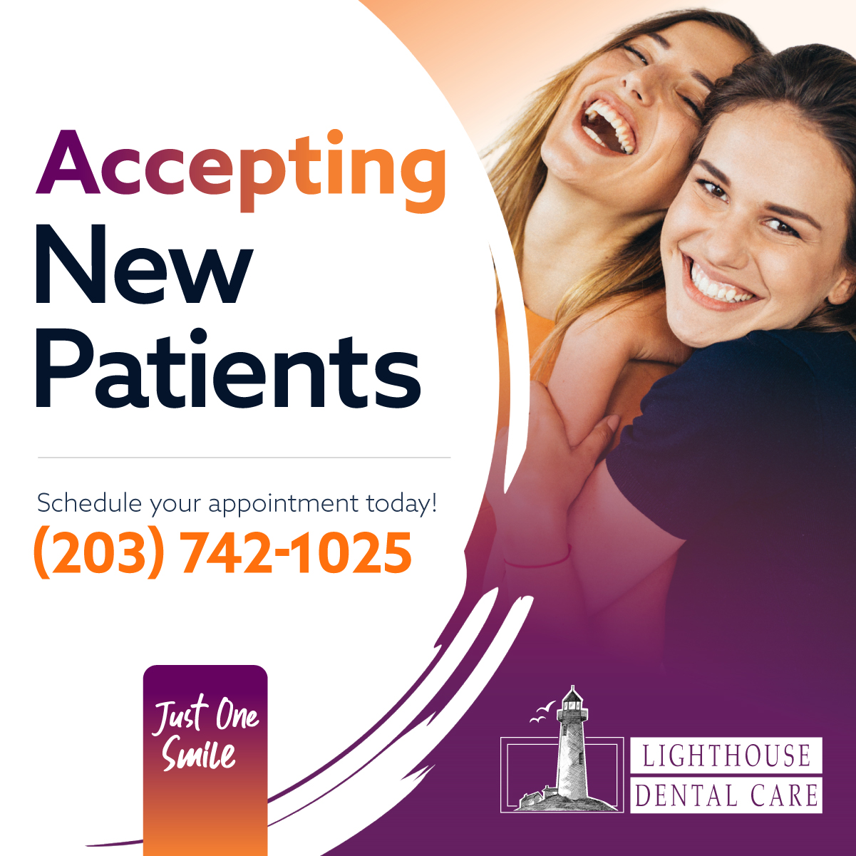 Lighthouse Dental Care Facebook ad: Now Accepting New Patients, Join Our Dental Family!