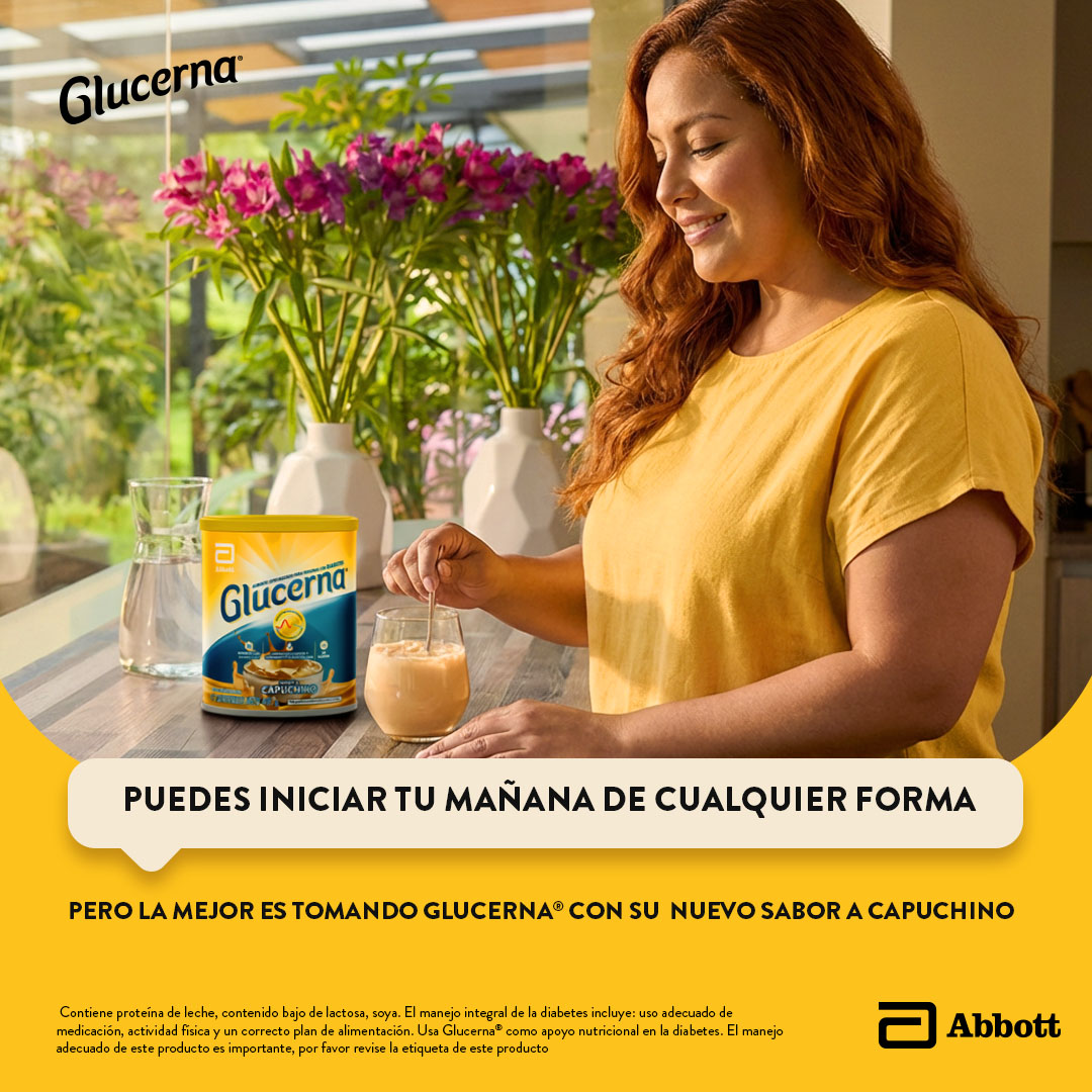 Glucerna Latinoamérica Facebook ad: Alimentación especializada, diseñada para personas que…