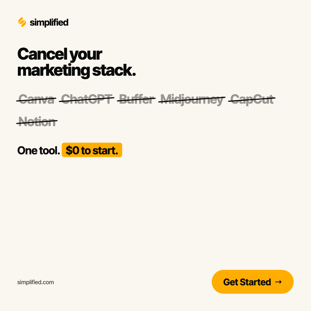 Simplified Facebook ad