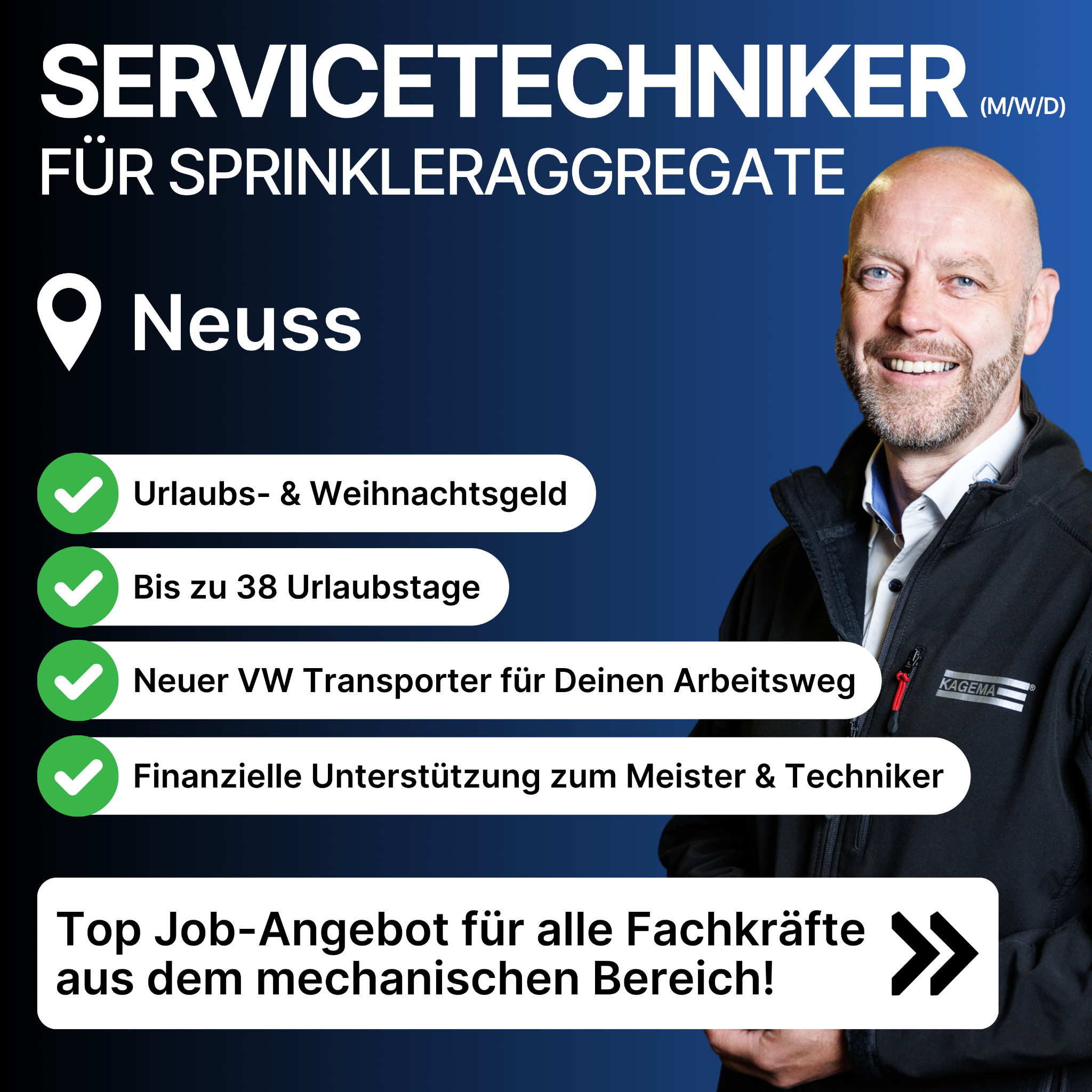 Candidate Flow Jobs: Servicetechniker Facebook ad: Du möchtest ein unwiderstehliches Job-Angebot?