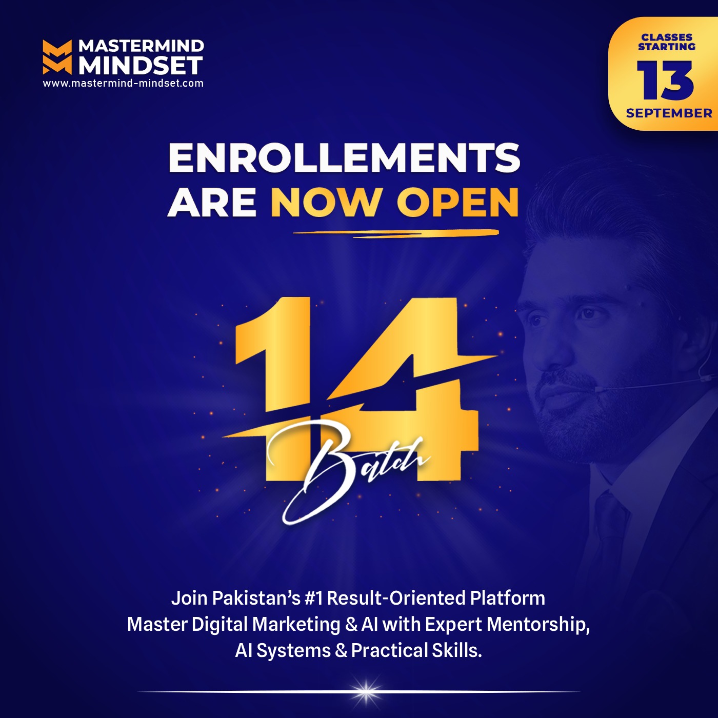 The Mastermind Mindset Facebook ad: Enroll - #1 AI-Powered Digital Marketing & SEO Training Inβ¦
