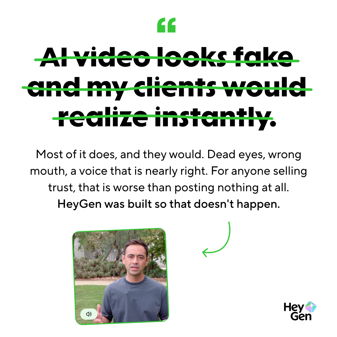 HeyGen Facebook ad: HeyGen: Realistic AI Avatars