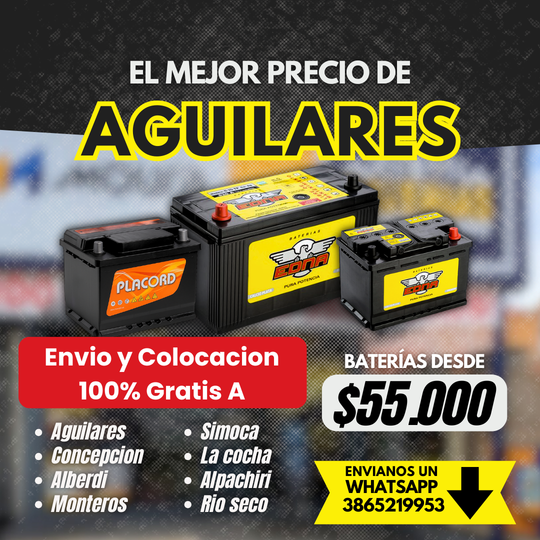 Kevin Merida Baterias Facebook ad: EL MEJOR PRECIO EN BATERIAS EN TODO EL SUR DE TUCUMAN