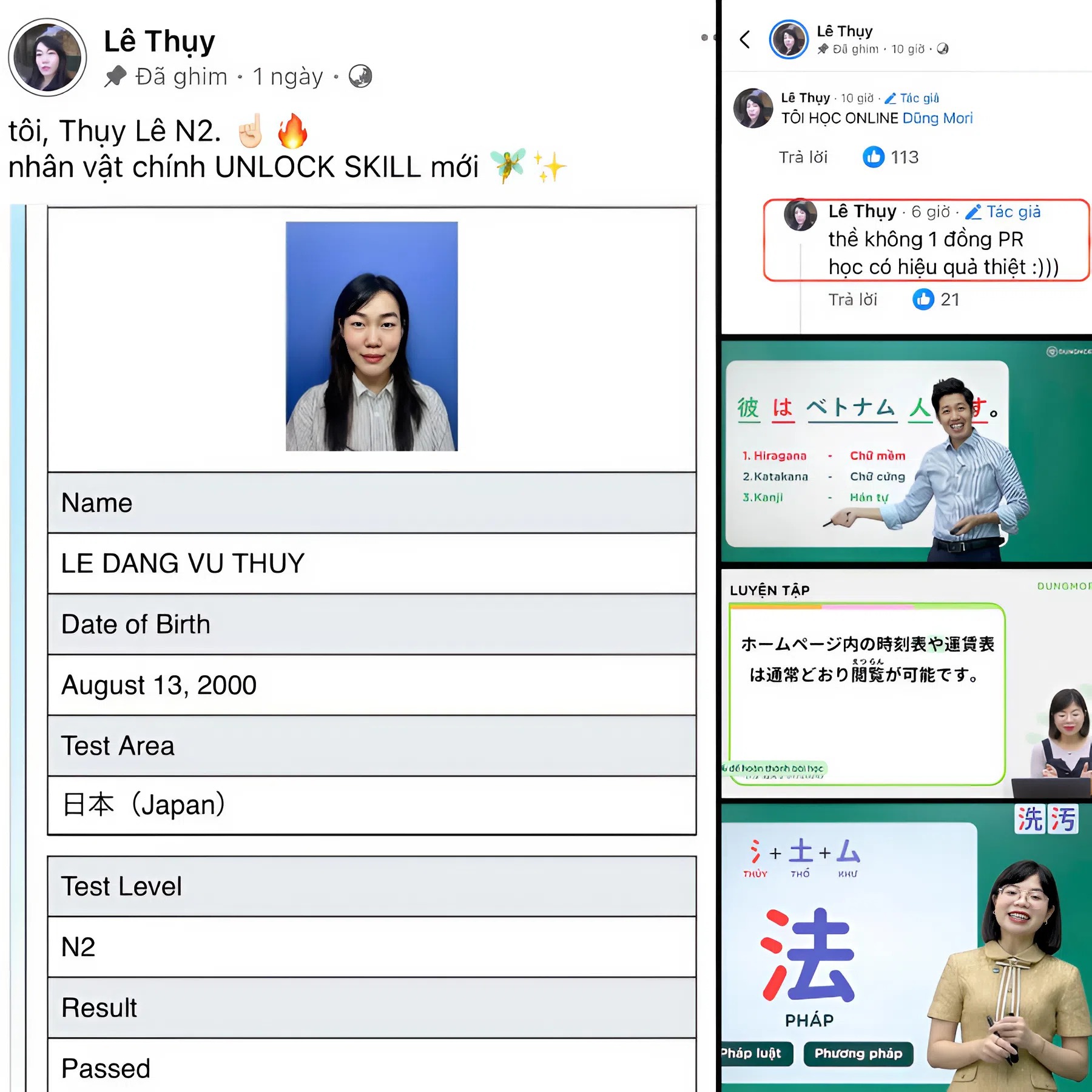 Dũng Mori Facebook ad