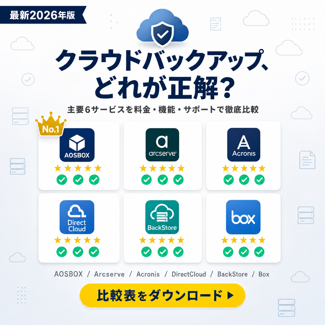 クラウドバックアップ比較ガイド Facebook ad: 比較表で比較する