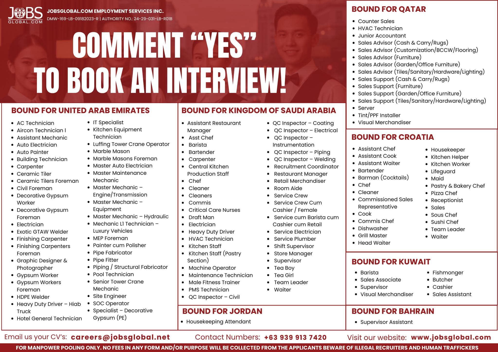 JobsGlobal.com Philippines Facebook ad