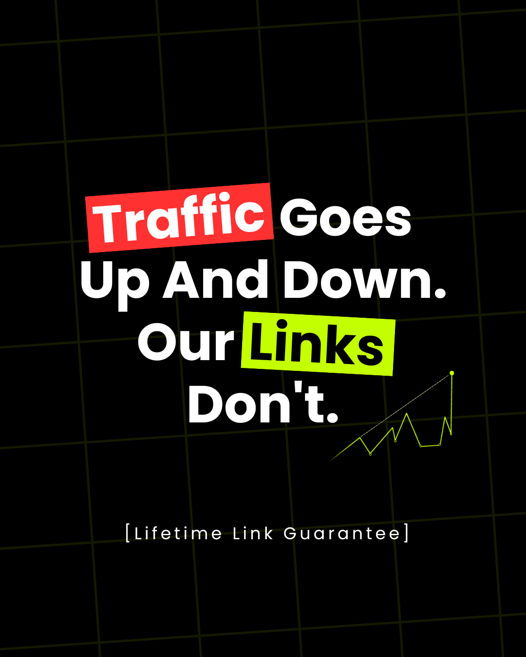 fatjoe Facebook ad: Lifetime link guarantee on our backlinks