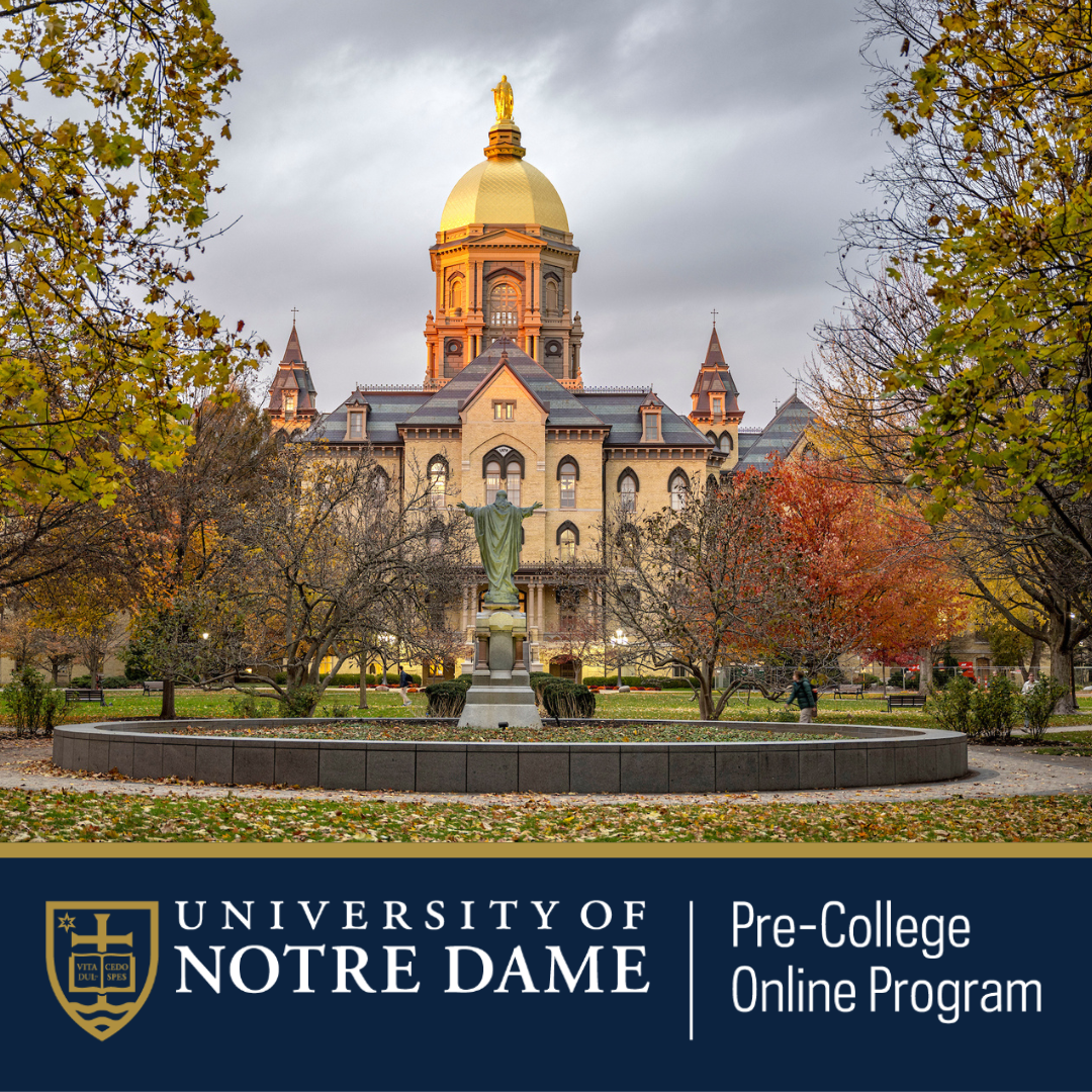 Notre Dame Pre-College Online Program Facebook ad