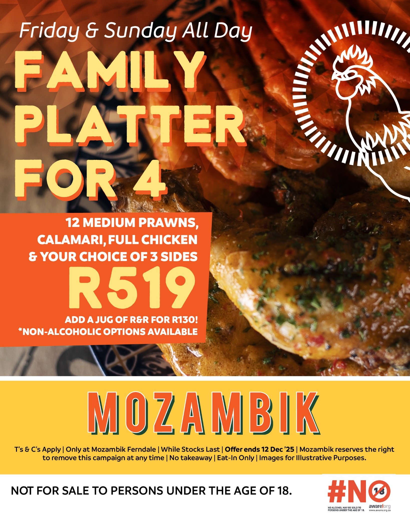 Mozambik Blackheath & Ferndale Facebook ad: Your Friday & Sunday Feast is Sorted!