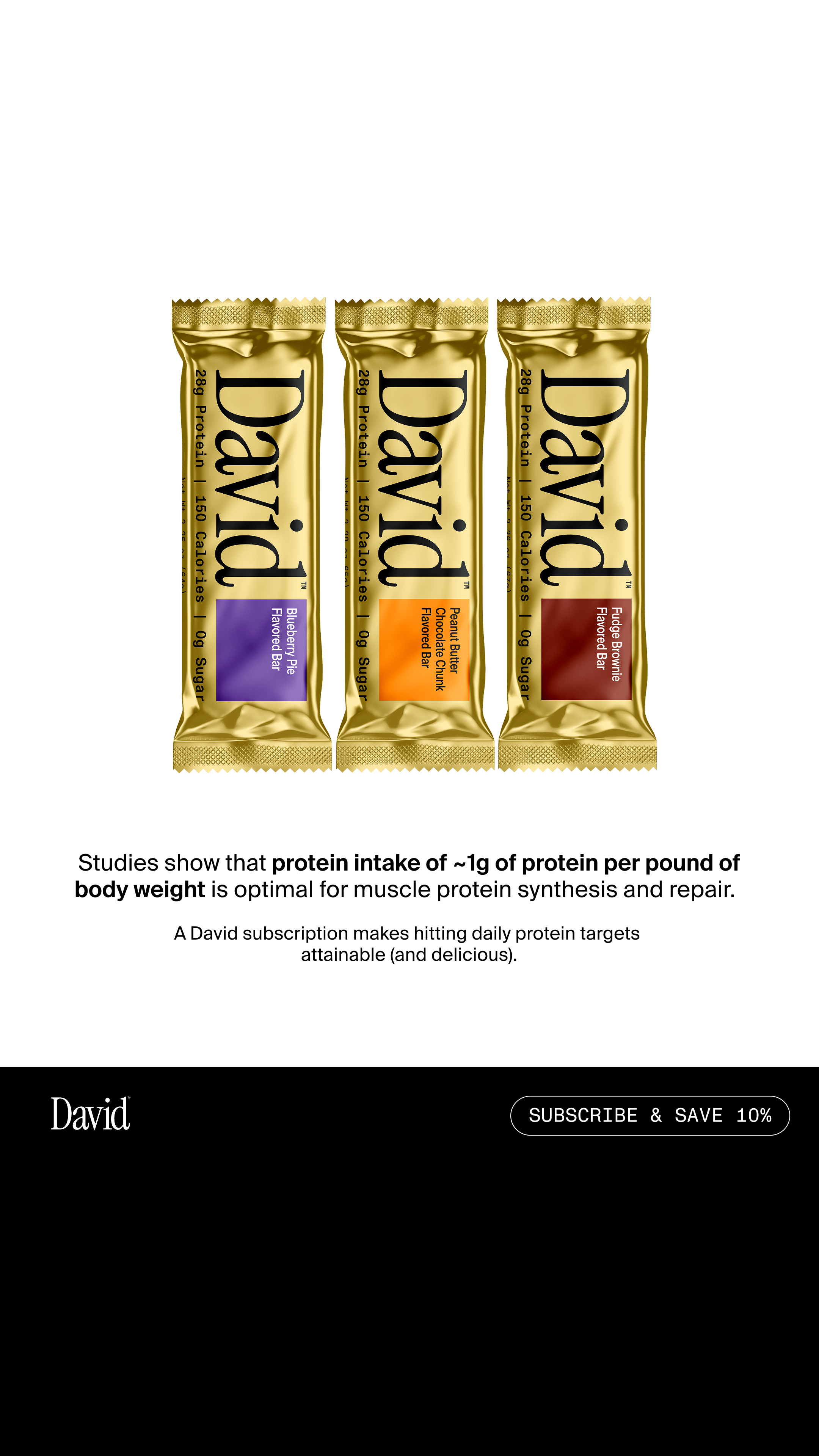 David Protein Facebook ad
