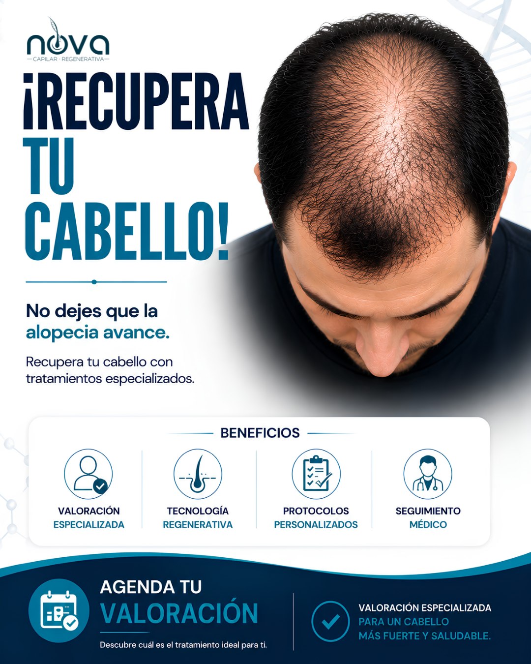 NOVA Capilar Regenerativa Facebook ad: ¿Has notado menos densidad en tu cabello?
