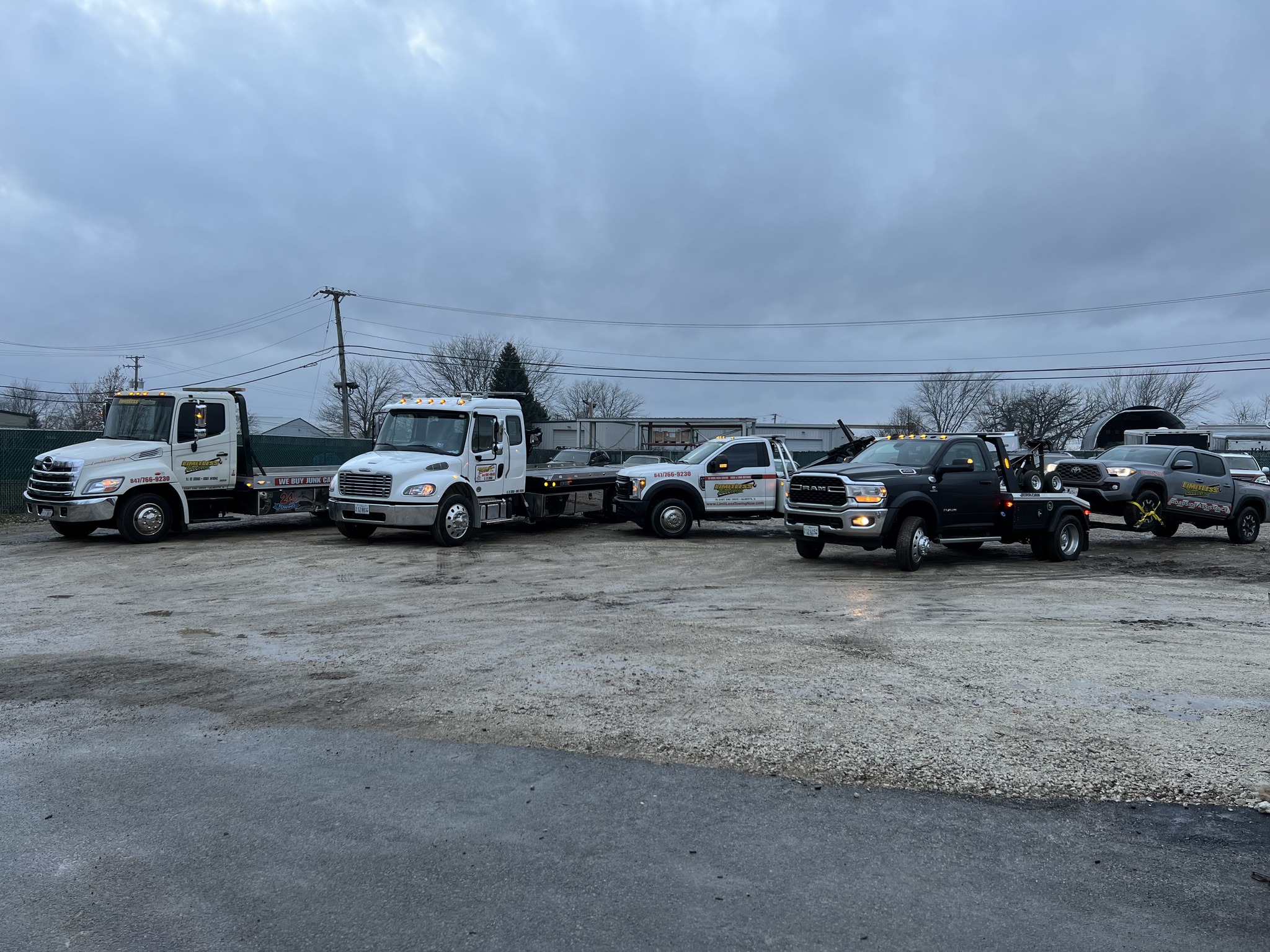 Limitless Towing Facebook ad: We have a fleet of tow trucks located…