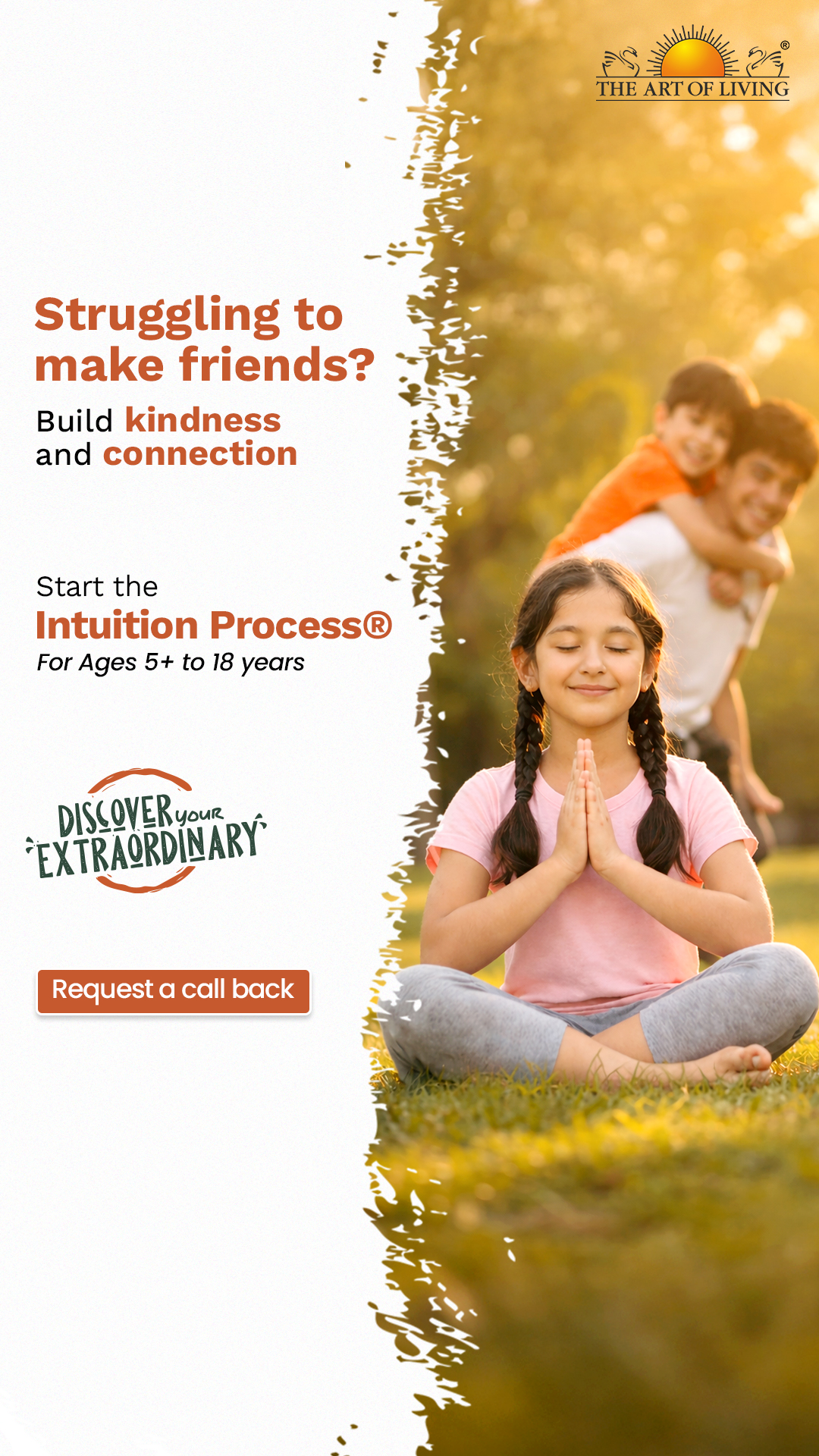 Intuition Process, Art of Living, Request Call Back, Summer Vacations Facebook ad