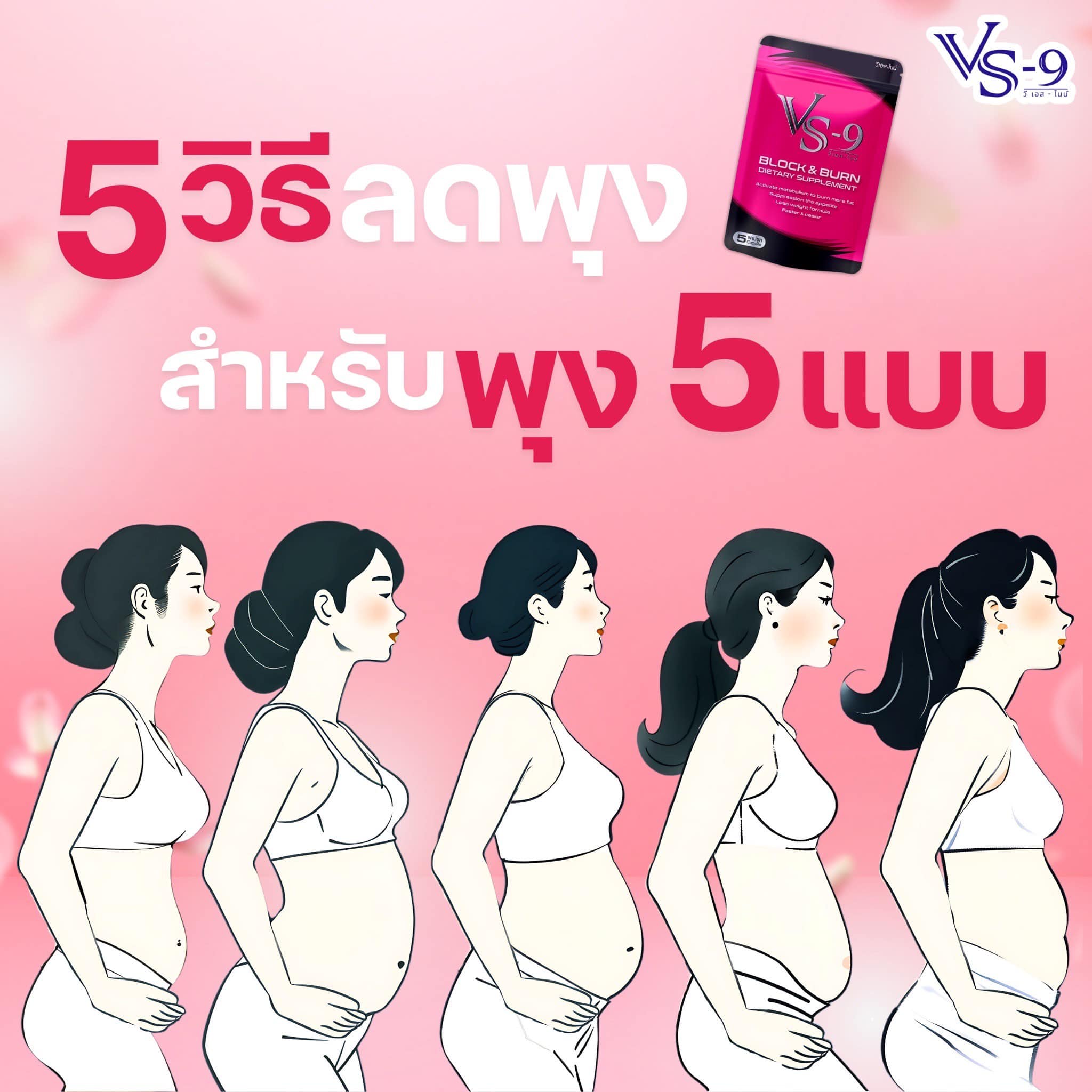 40 แล้วไง สวยได้ก็แล้วกัน by VS9 Facebook ad: พุงป่อง พุงแน่น พุงเครียด
