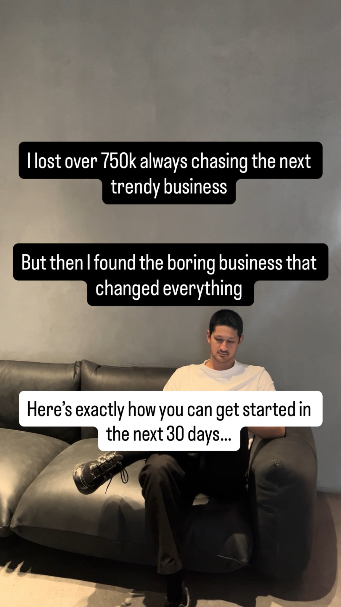 Growth Cleaning Facebook ad: If I lost everything today and was back…