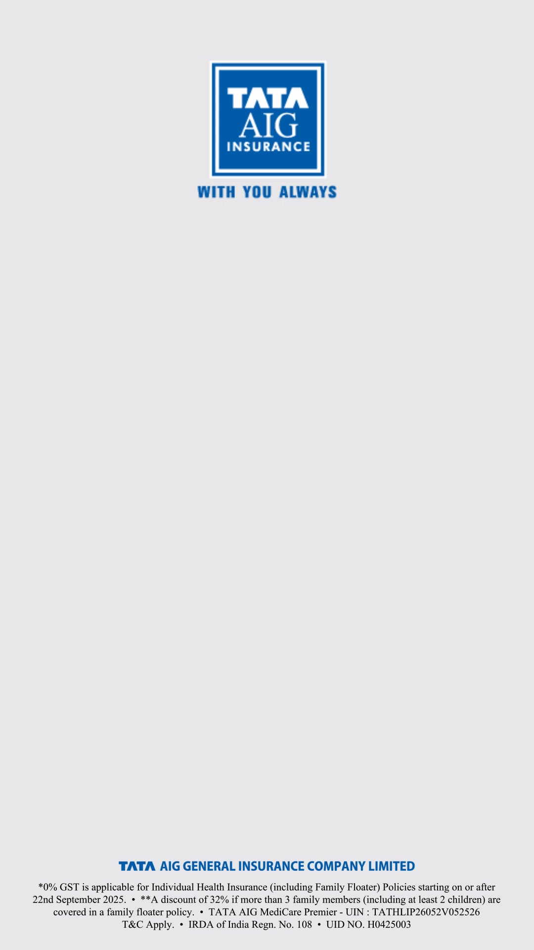 TATA AIG Facebook ad: Tata AIG Health insurance