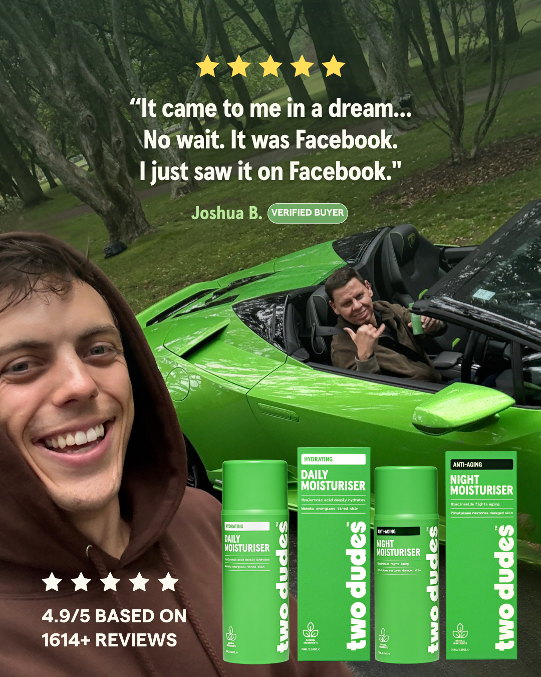 Two Dudes Facebook ad