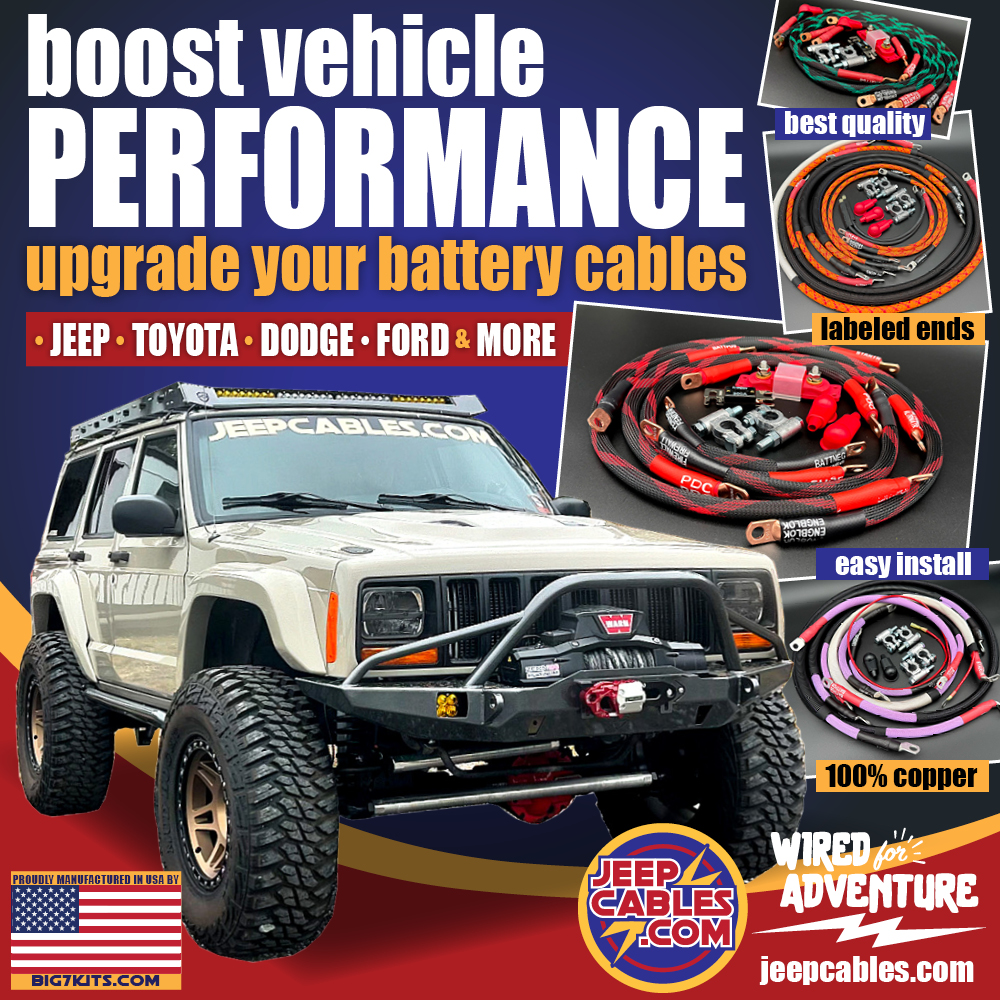 JeepCables.com Facebook ad: Built for serious off-road power.