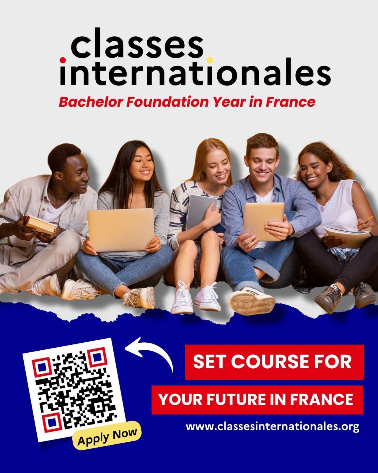 French Institute in India Facebook ad: Explore Classes Internationales, a unique foundation…