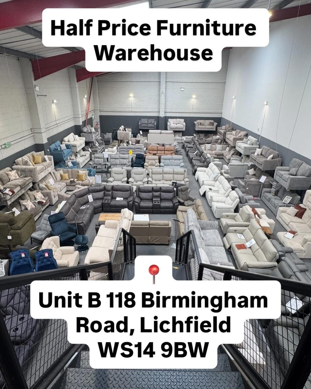 Half Price Furniture Warehouse Facebook ad
