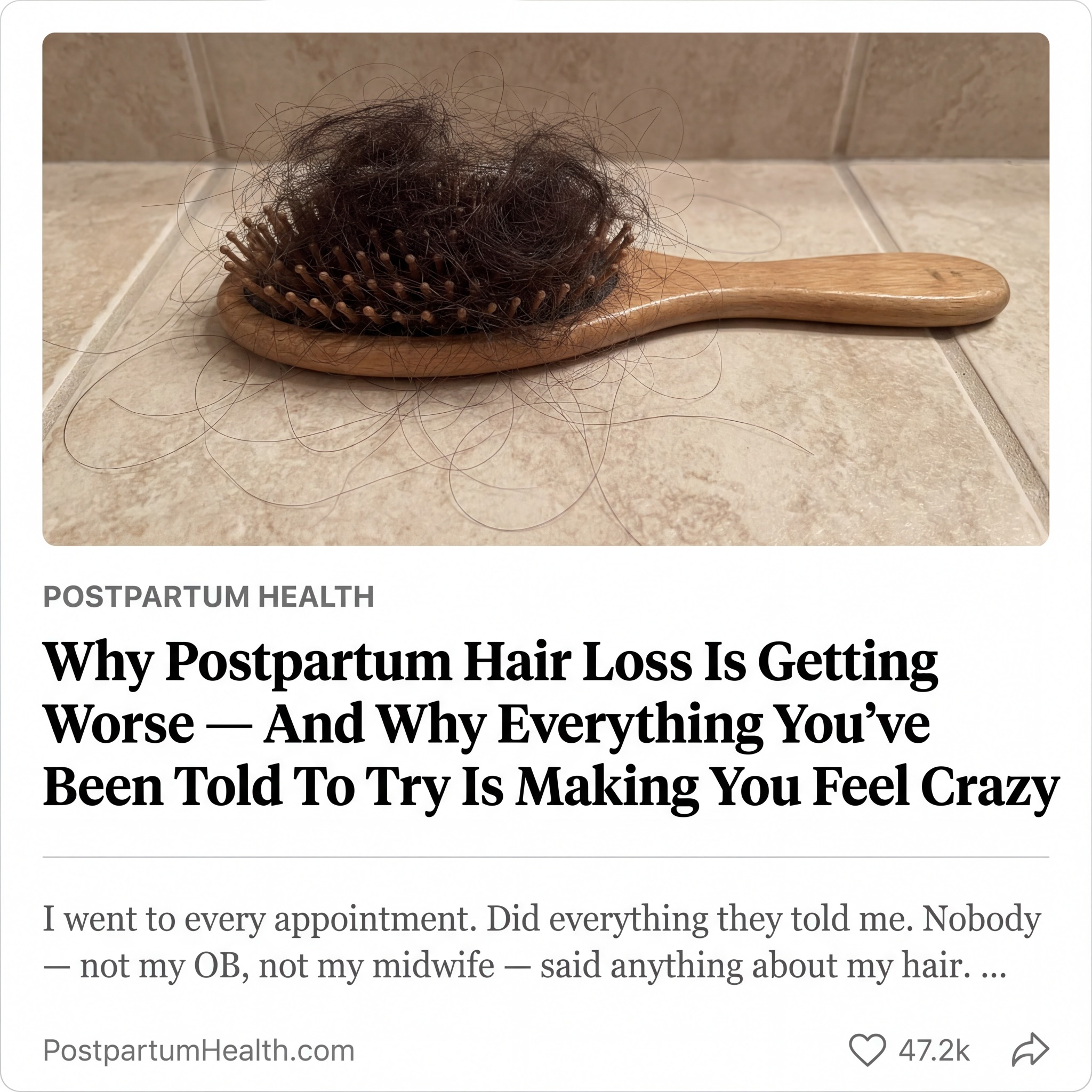 Jennifer Thompson Facebook ad: postpartum hair loss?