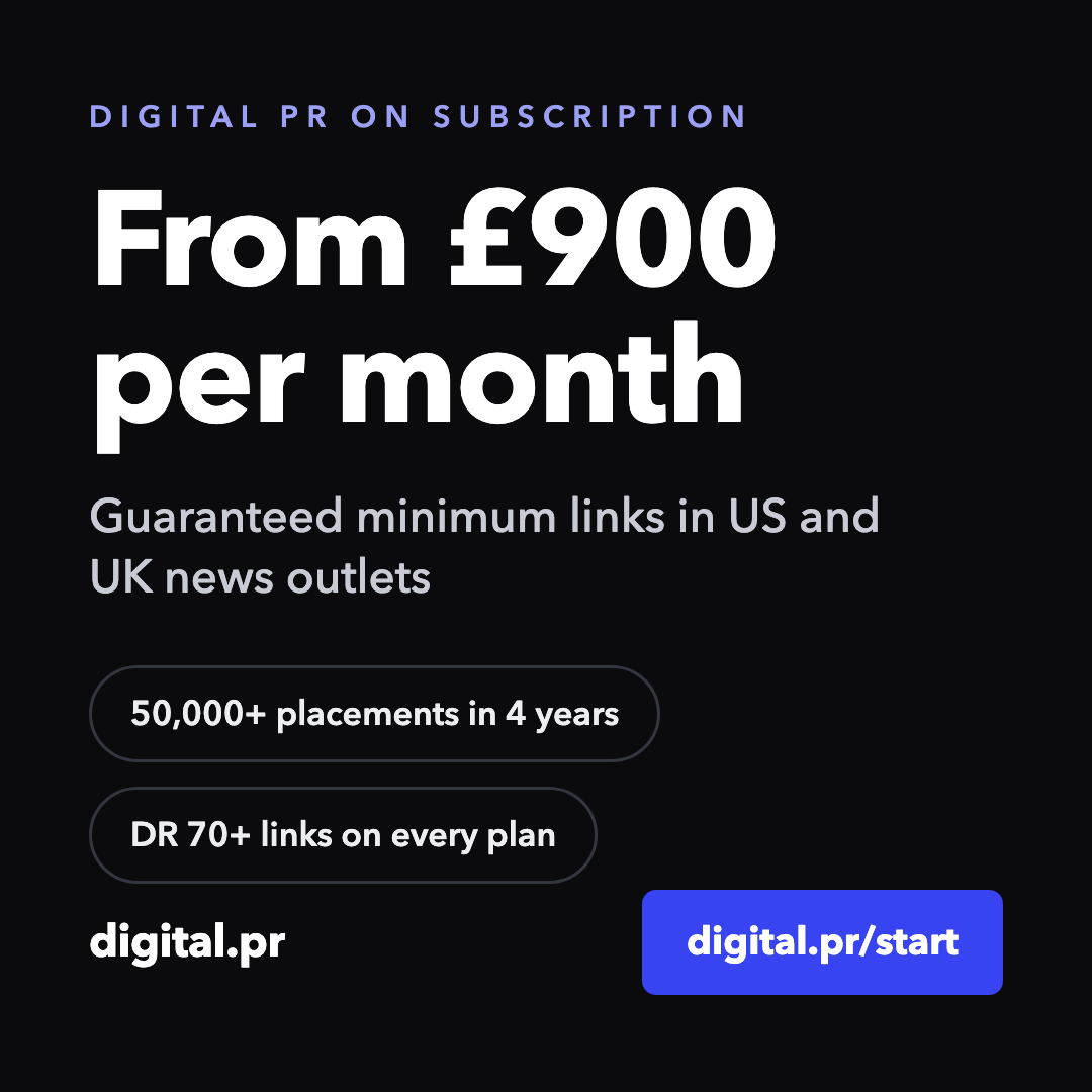 Search Intelligence Ltd Facebook ad: Digital PR from £900/month
