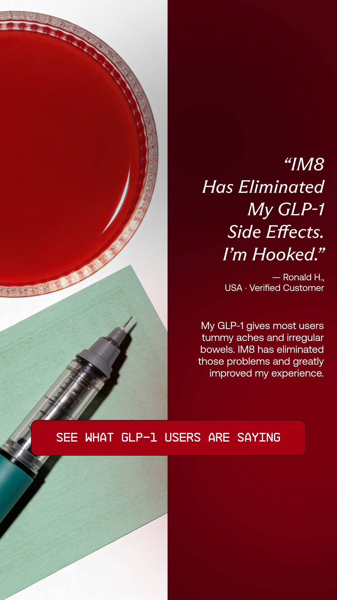 IM8 Health Facebook ad