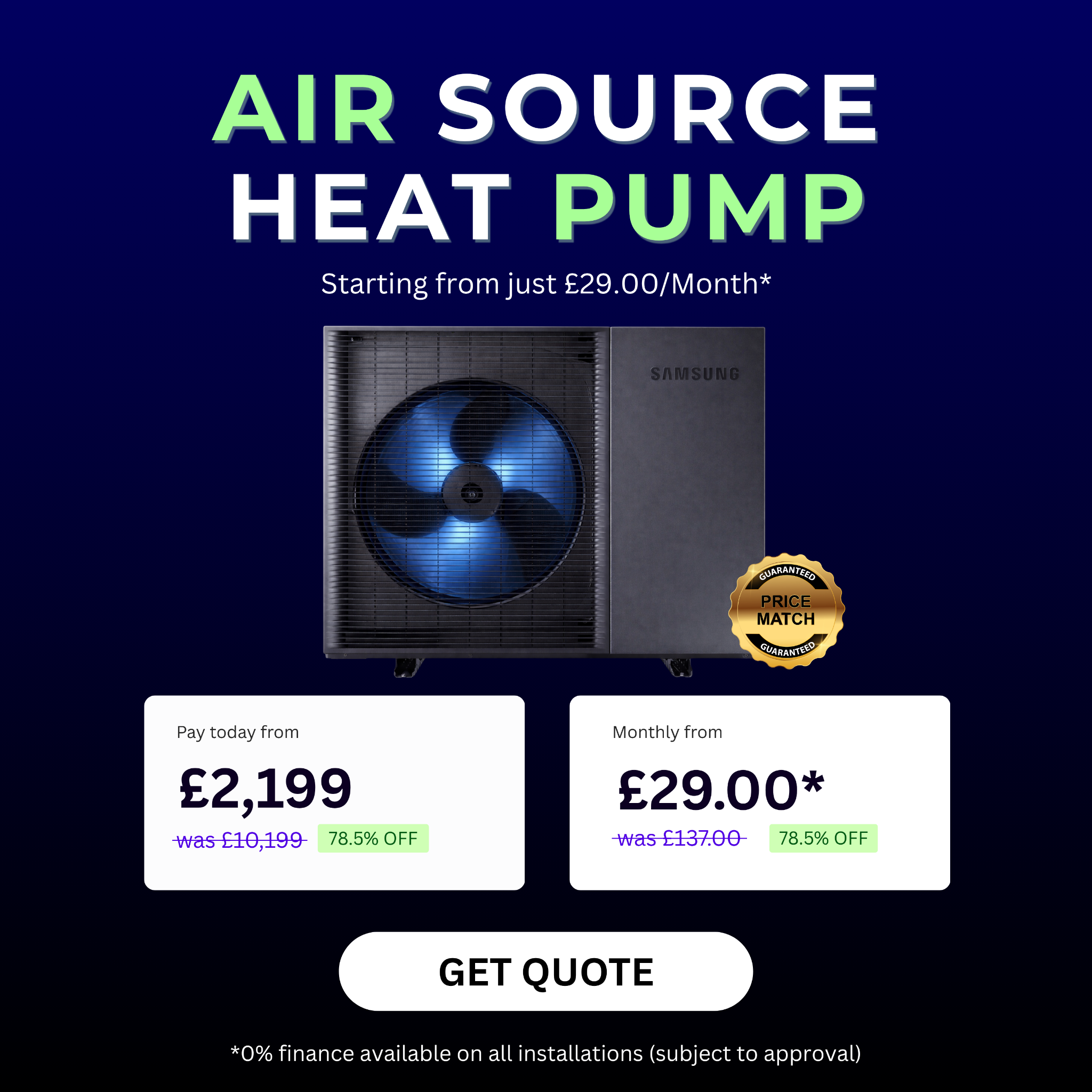 Simple Green Energy Ltd. Facebook ad: Install Now, Pay Later