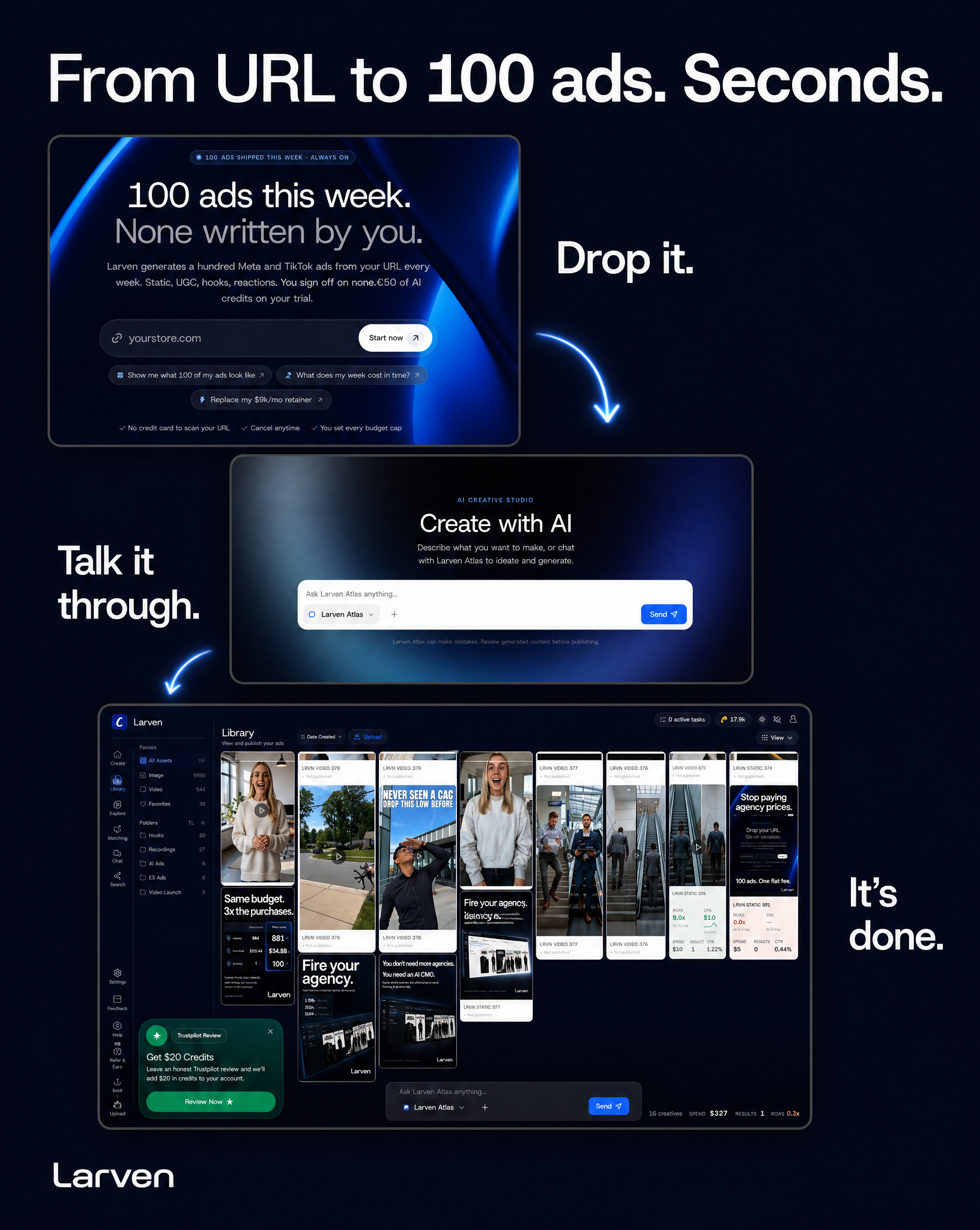 Larven AI Facebook ad