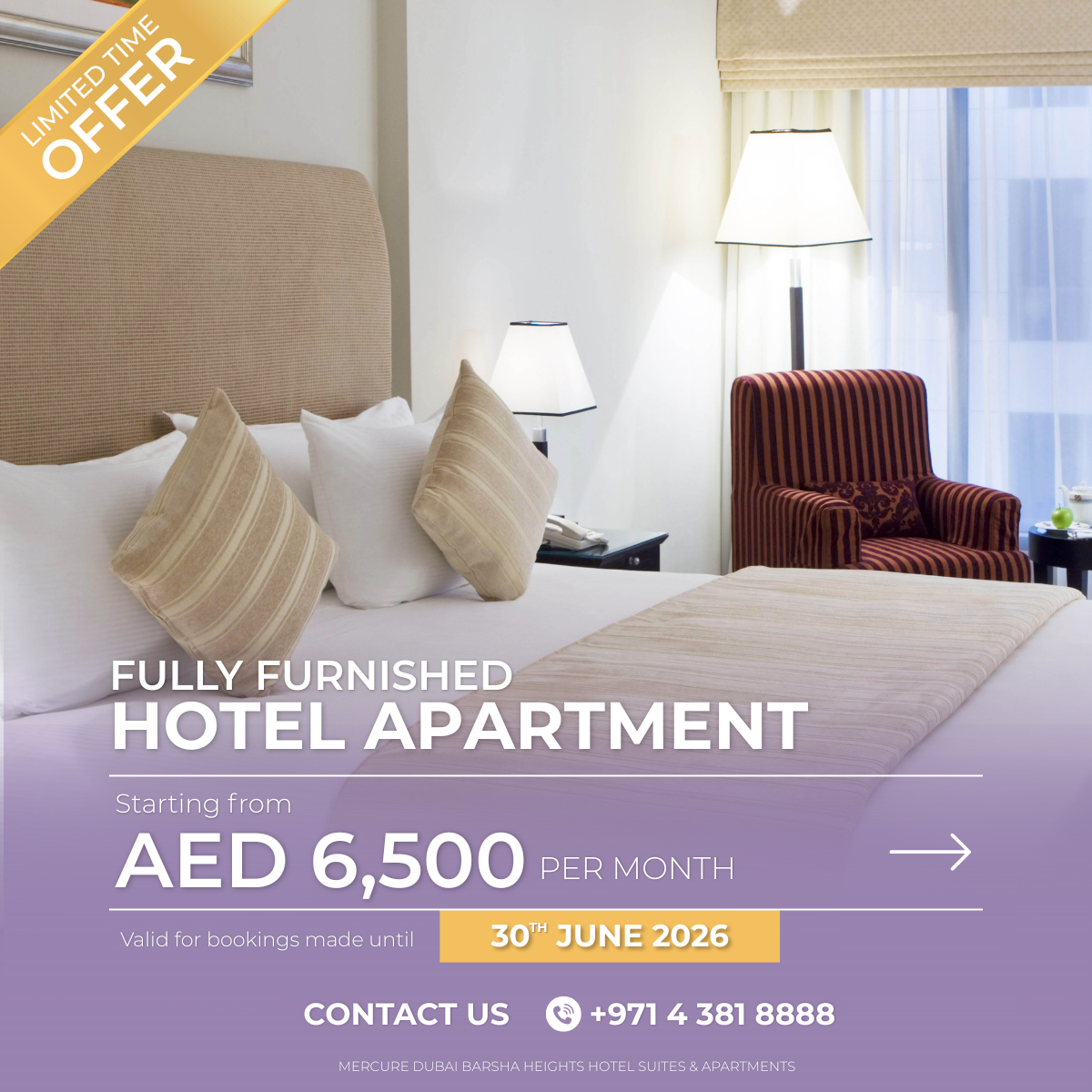 Mercure Hotel Dubai Barsha Heights Facebook ad: Experience Dubai like a local with Mercure Dubai's…