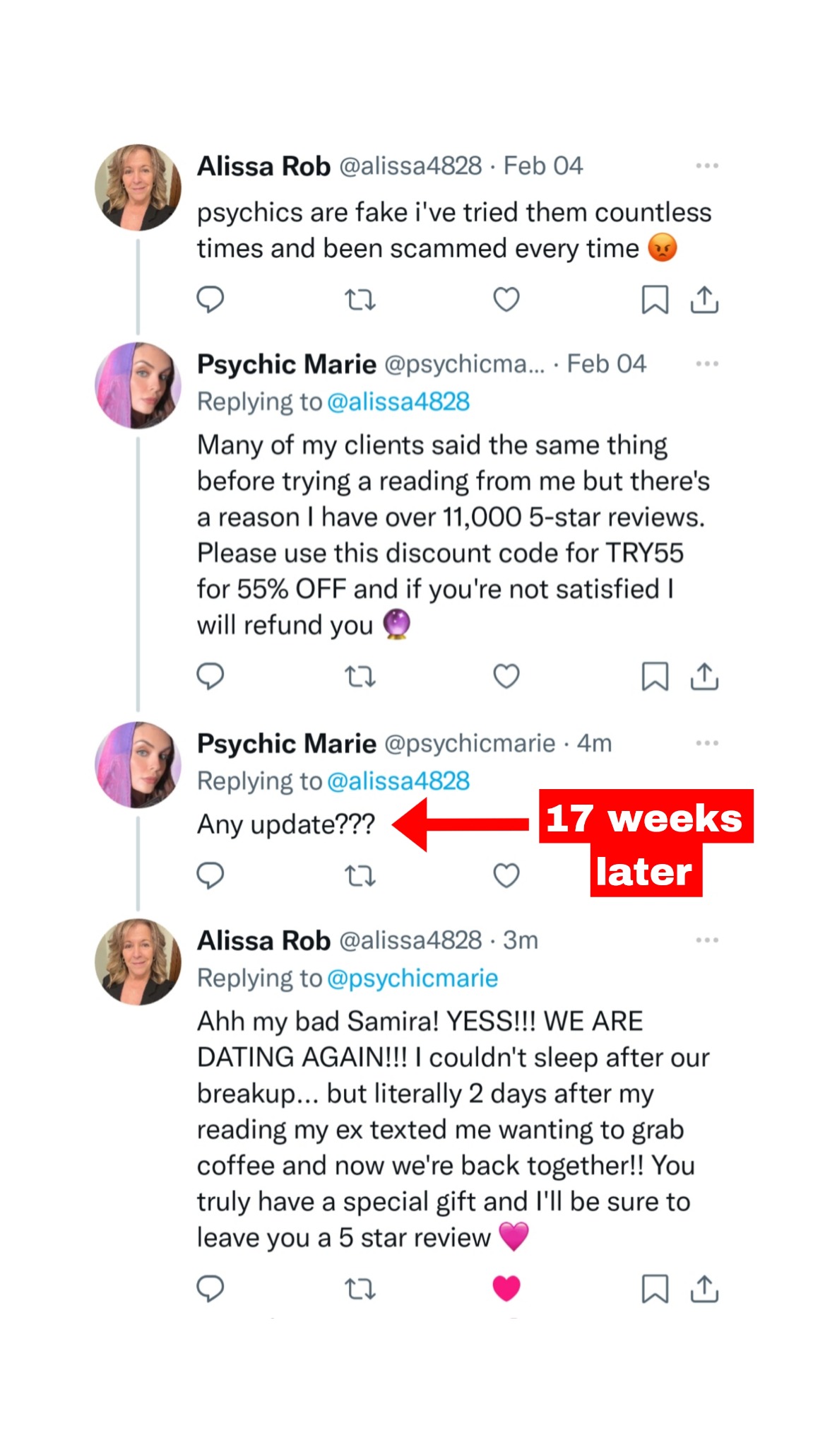 Try Psychic Marie Facebook ad