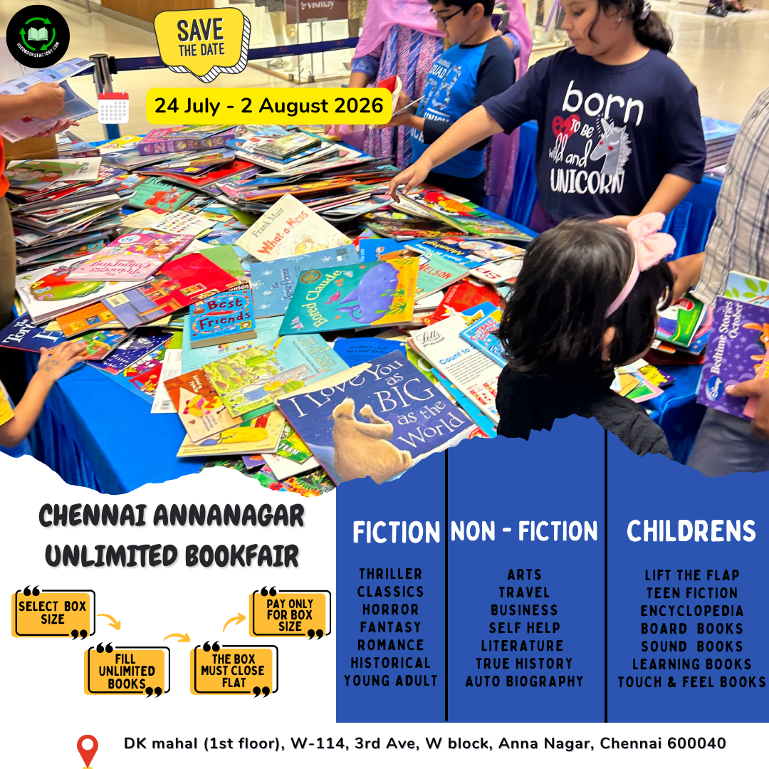 Usedbooksfactory.com Facebook ad: Chennai AnnaNagar Unlimited Bookfair