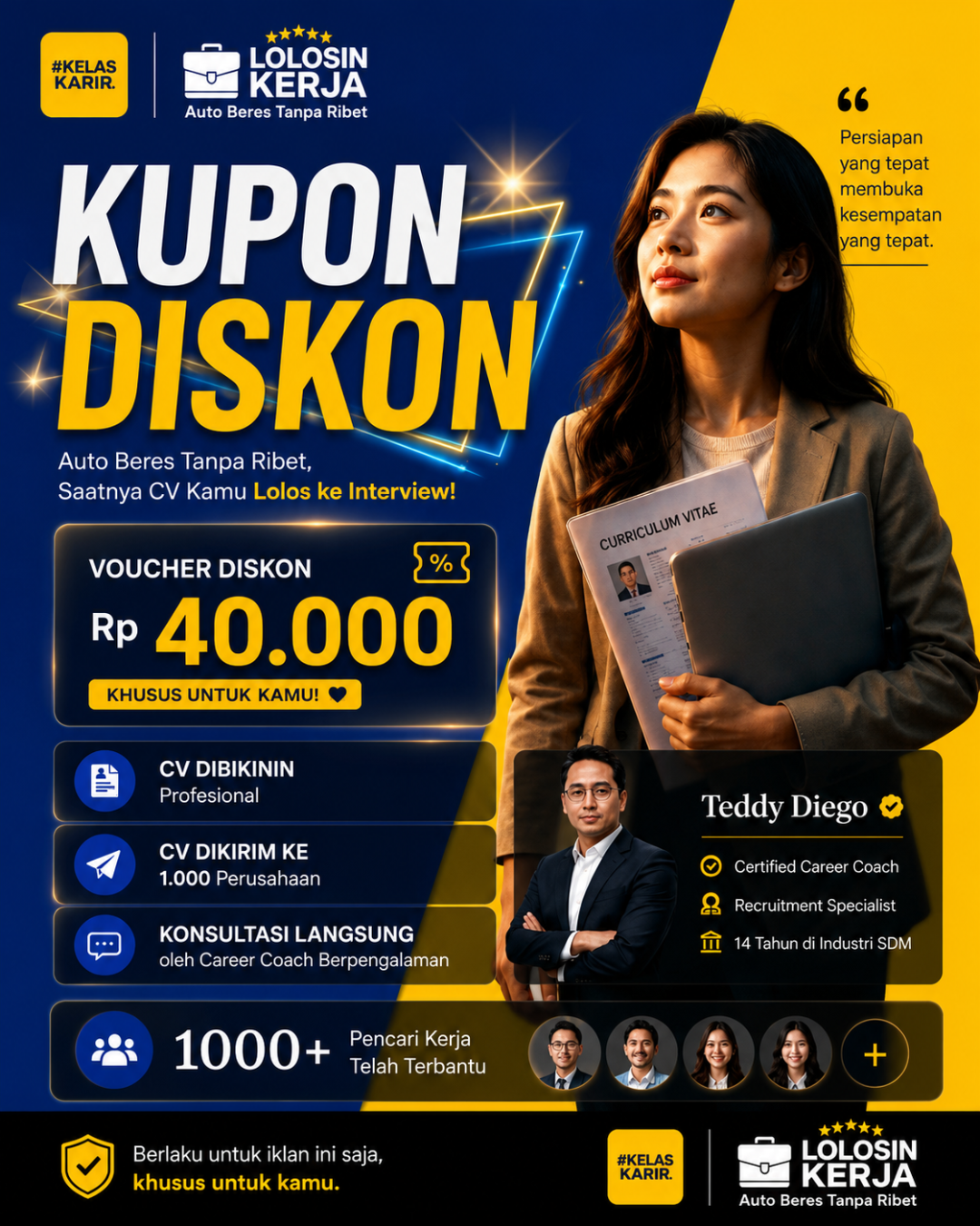 Coach Teddy Diego Facebook ad: KELAS KARIR
